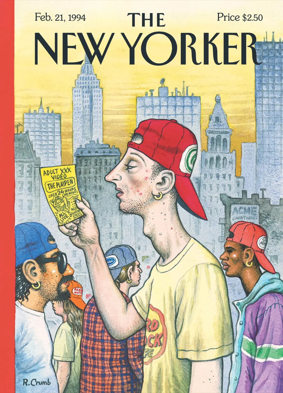 Обложка The New Yorker, 21 февраля 1994: Элвис Тилли, художник Роберт Крамб