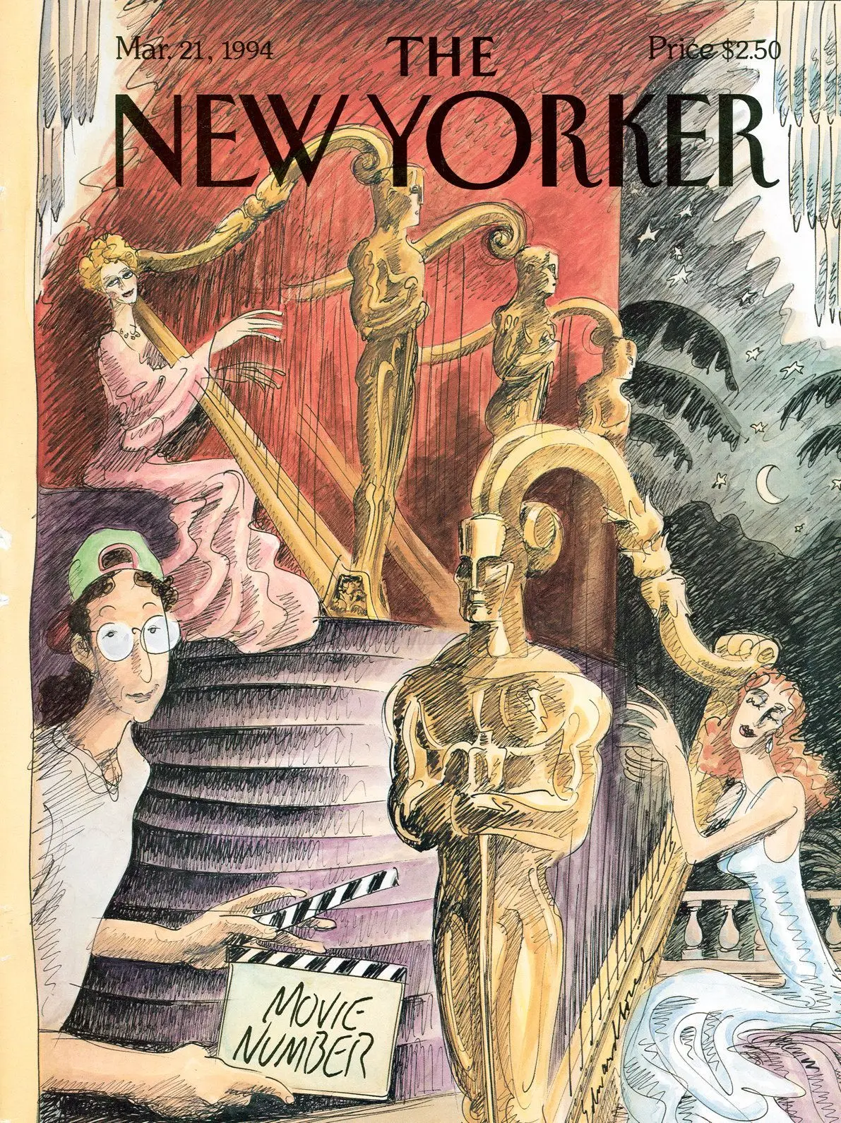 Обложка The New Yorker, 21 марта 1994: Киношный номер, художник Эдвард Сорел