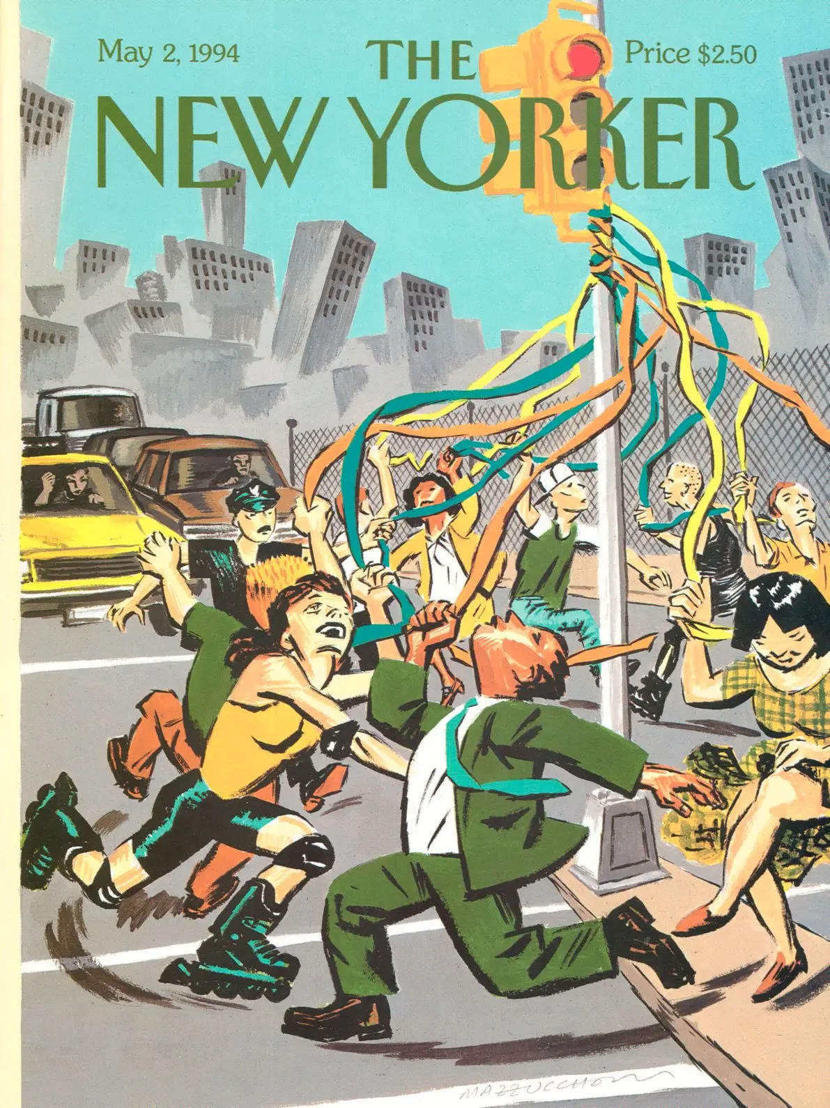 Обложка The New Yorker, 2 мая 1994: Первомай, художник Дэвид Маццукелли
