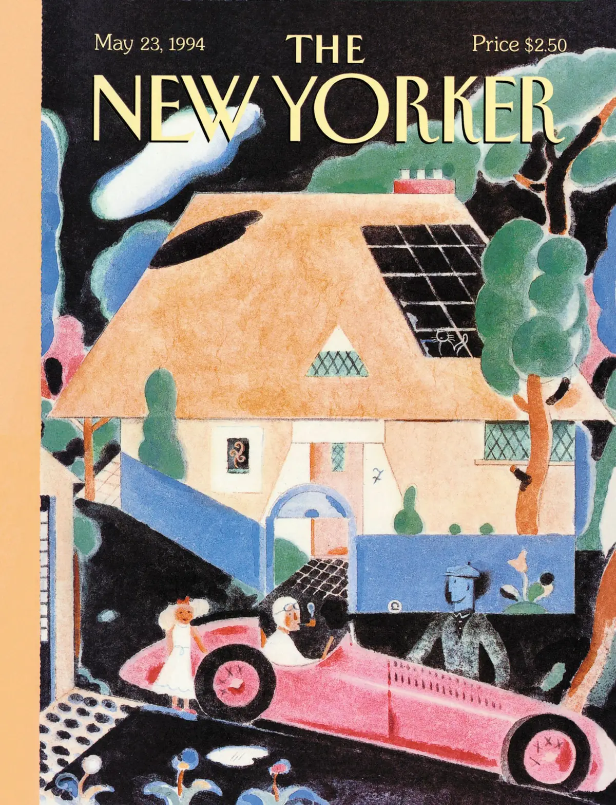 Обложка The New Yorker, 23 мая 1994: Прогулка за городом, художник Эвер Мелен