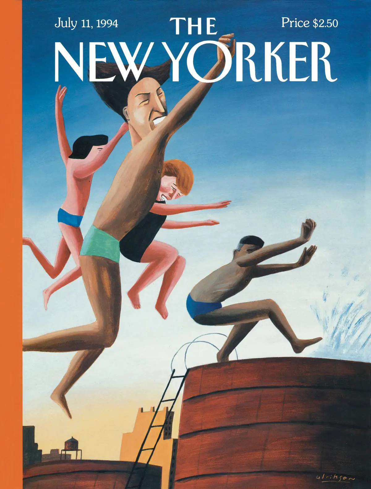 Обложка The New Yorker, 11 июля 1994: Большой всплеск, художник Марк Ульриксен