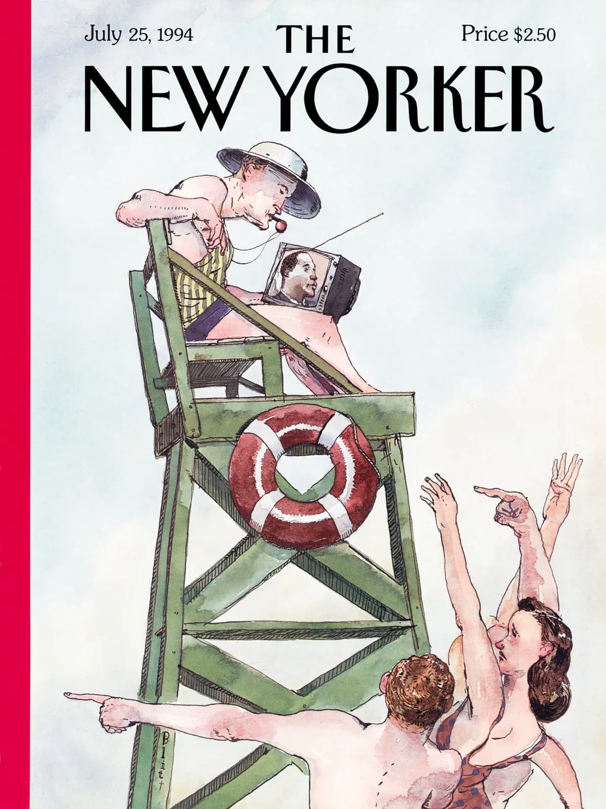Обложка The New Yorker, 25 июля 1994: Отвлёкся, художник Барри Блитт