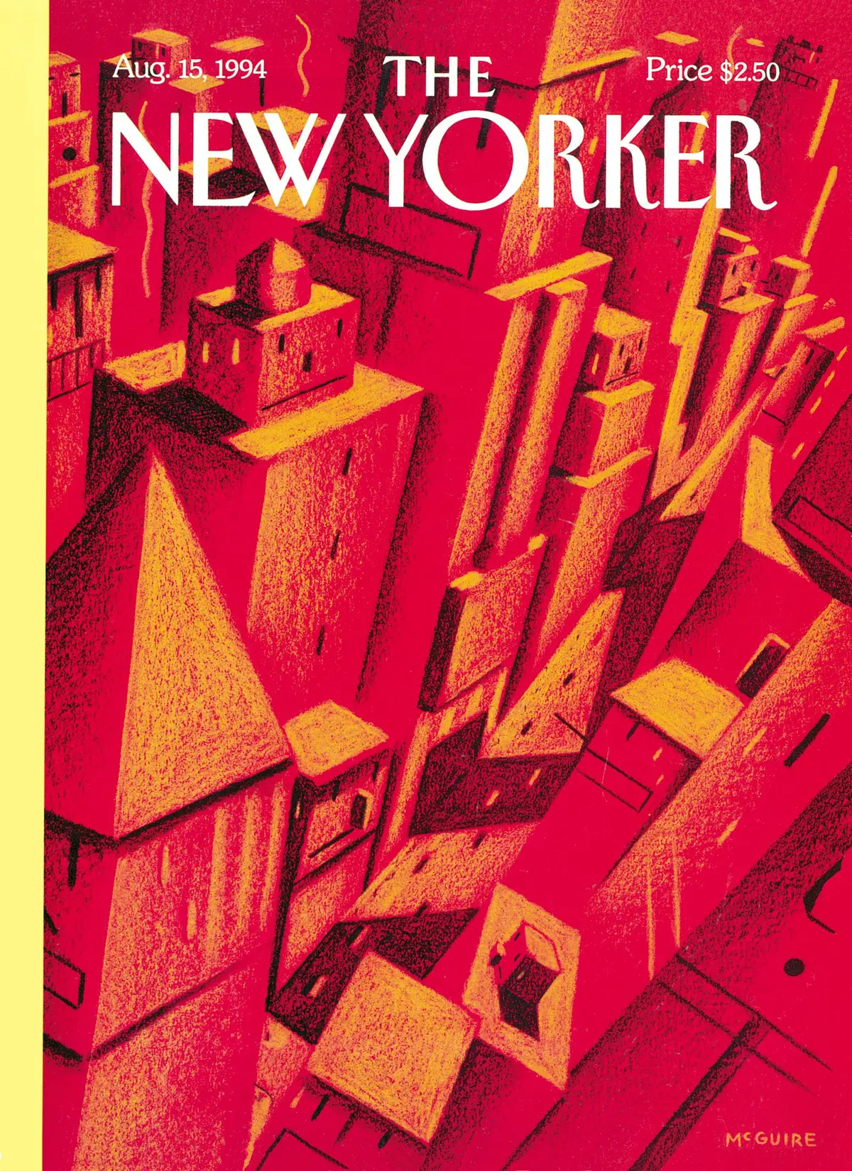 Обложка The New Yorker, 15 августа 1994: Жаркий город, художник Ричард Макгуайр