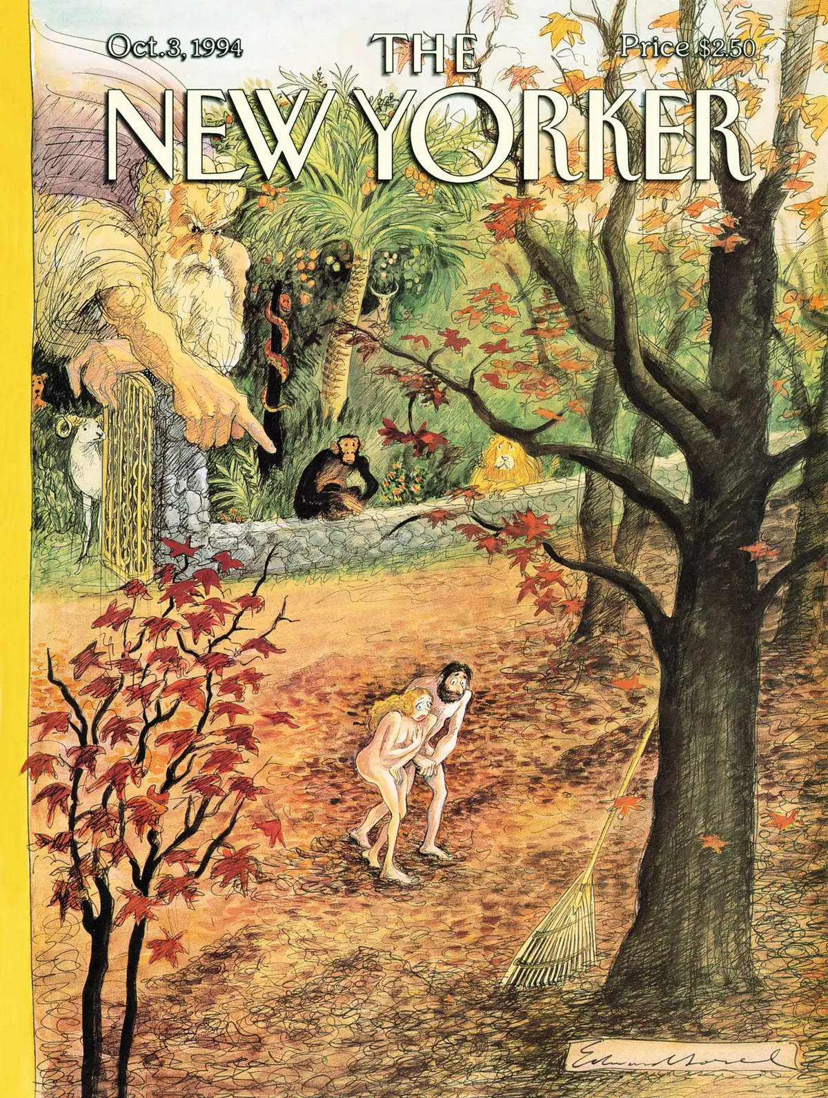 Обложка The New Yorker, 3 октября 1994: Падение, художник Эдвард Сорел