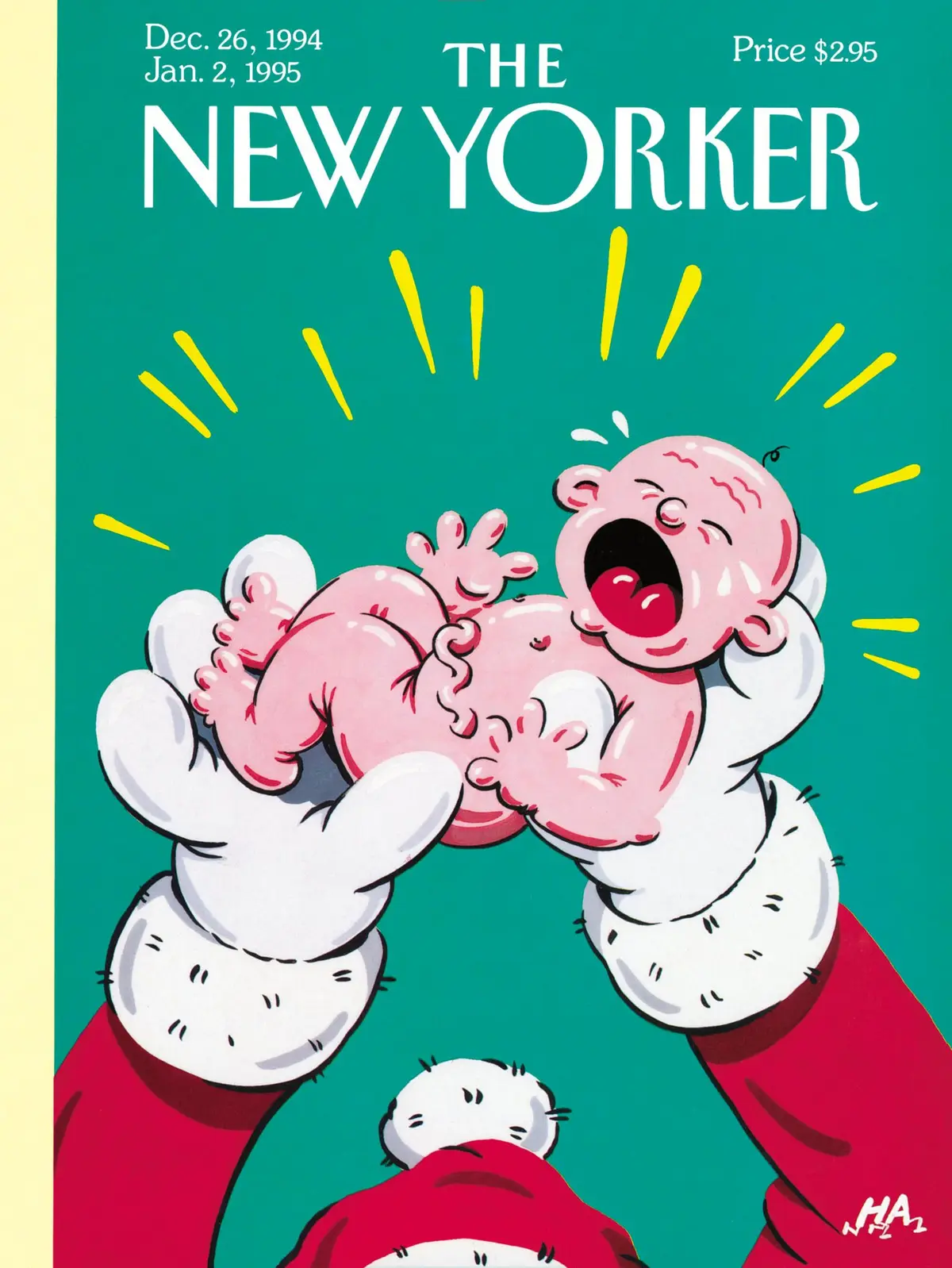 Обложка The New Yorker, 26 декабря 1994: С Новым годом, художник Боб Зоэлл
