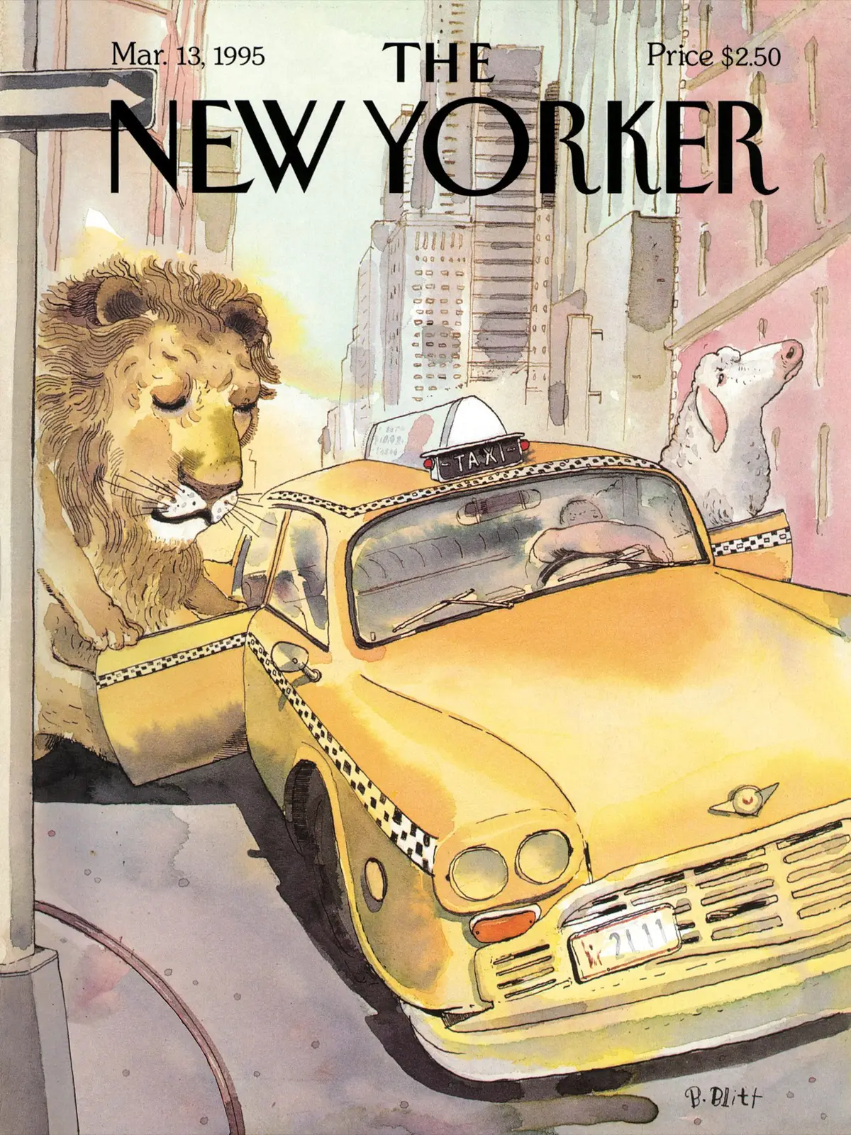 Обложка The New Yorker, 13 марта 1995: Мартовские поездки, художник Барри Блитт