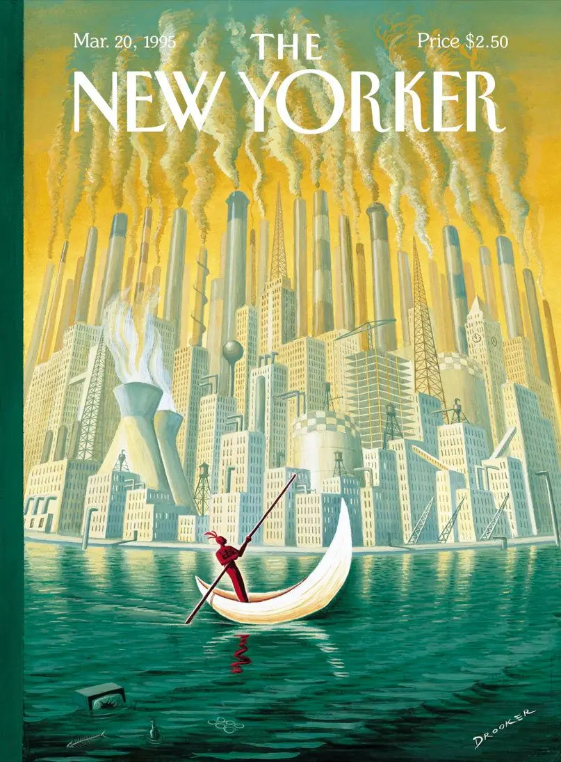 Обложка The New Yorker, 20 марта 1995: Вода и огонь, художник Эрик Друкер