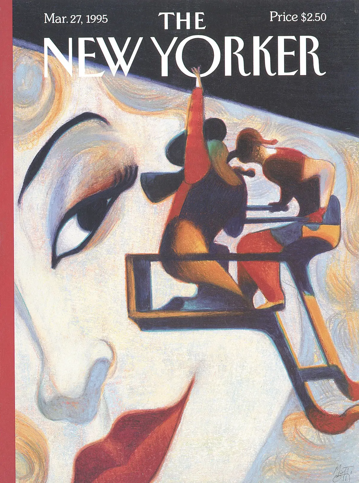 Обложка The New Yorker, 27 марта 1995: «Оскар» крупным планом, художник Лоренцо Маттотти