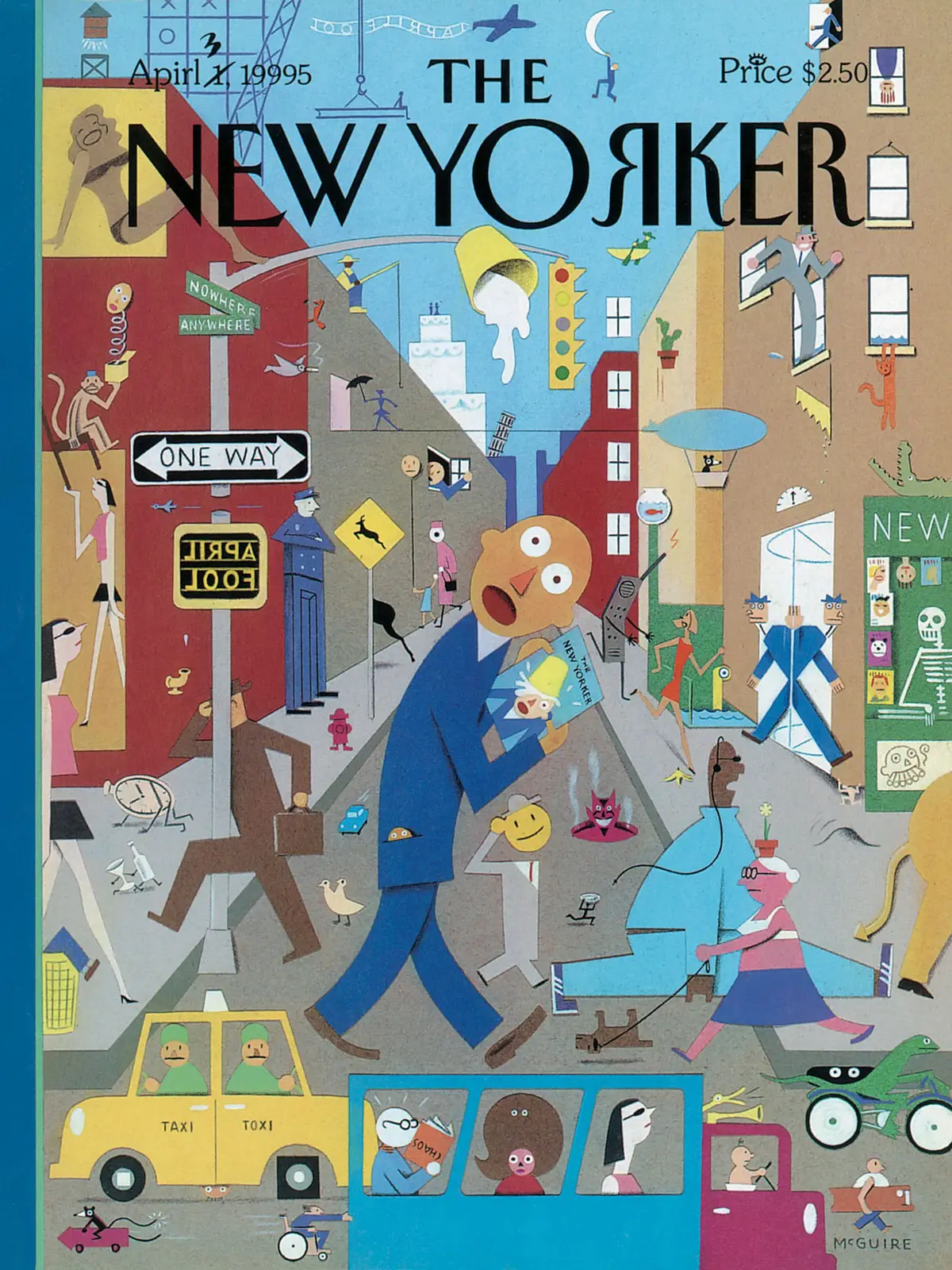Обложка The New Yorker, 3 апреля 1995: Девяносто пять дураков, художник Ричард Макгуайр