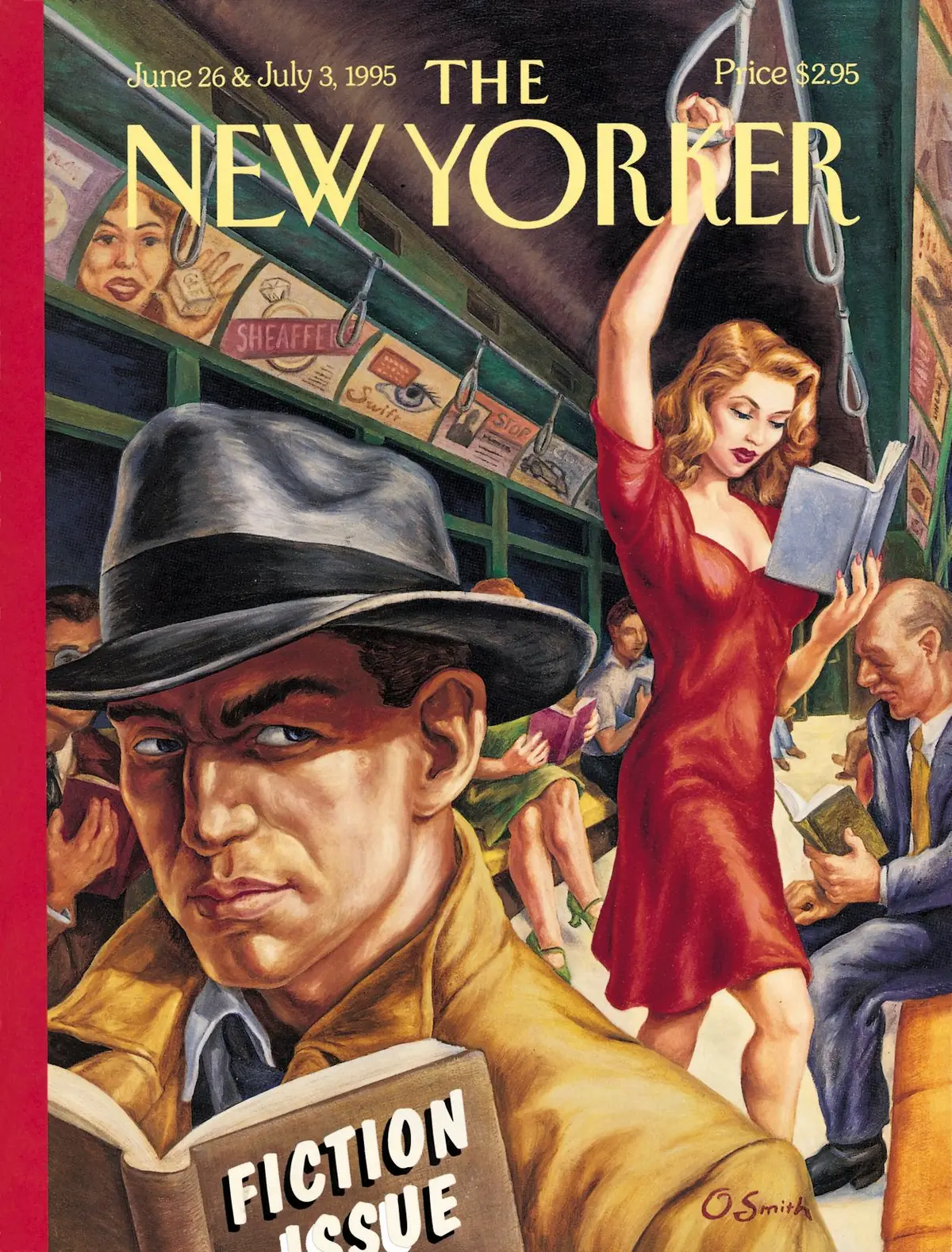 Обложка The New Yorker, 26 июня 1995: Читатели в пути, художник Оуэн Смит