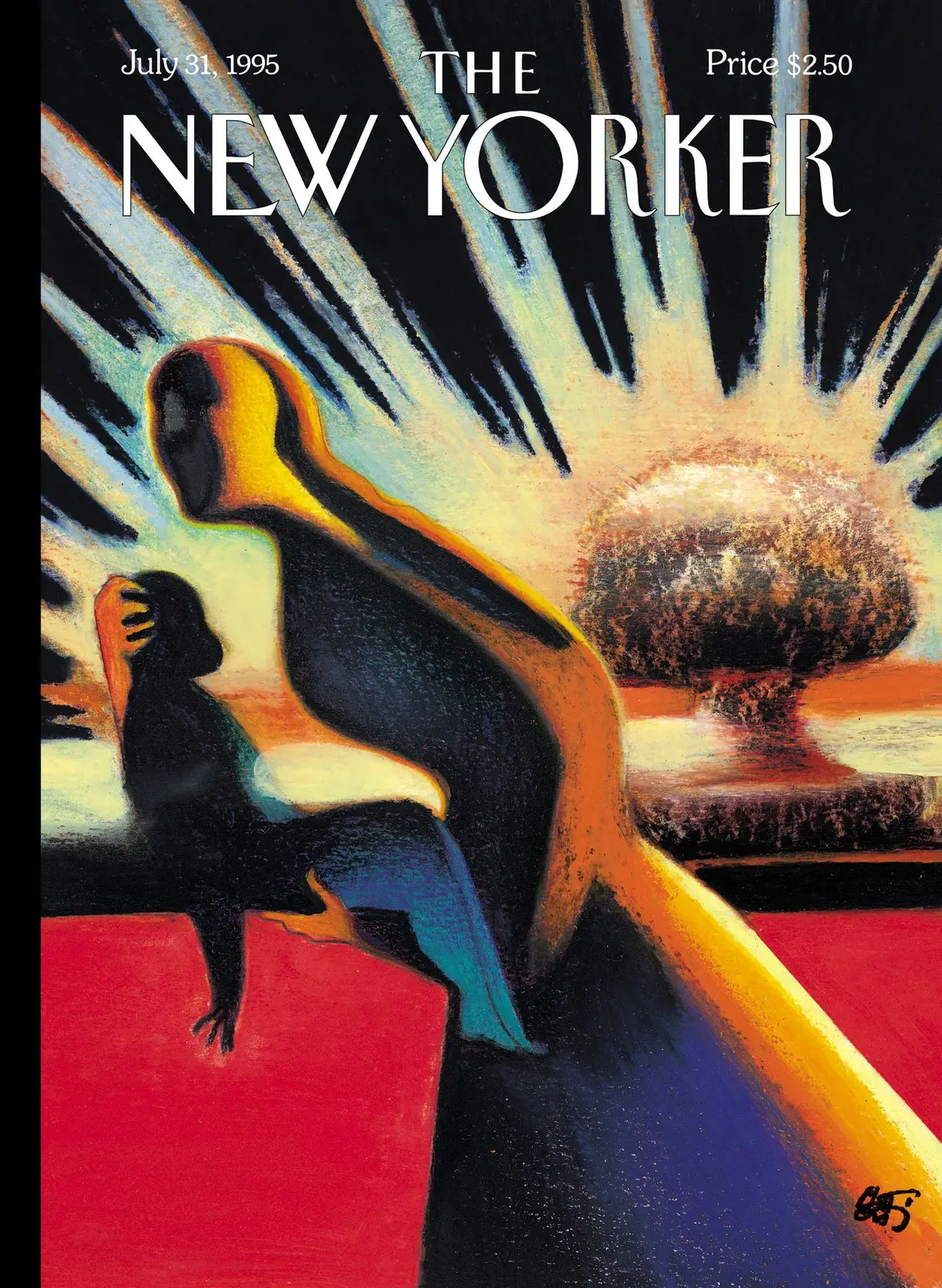 Обложка The New Yorker, 31 июля 1995: Под облаком, художник Лоренцо Маттотти