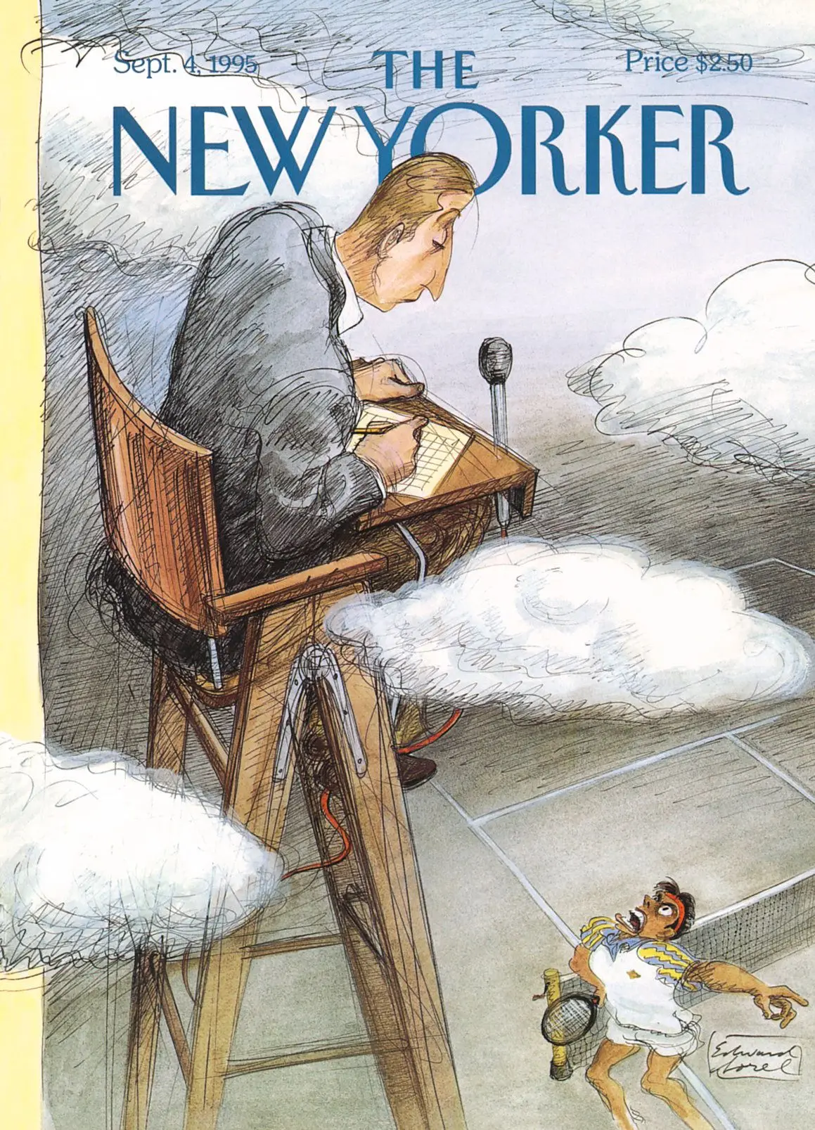 Обложка The New Yorker, 4 сентября 1995: Страшный суд, художник Эдвард Сорел