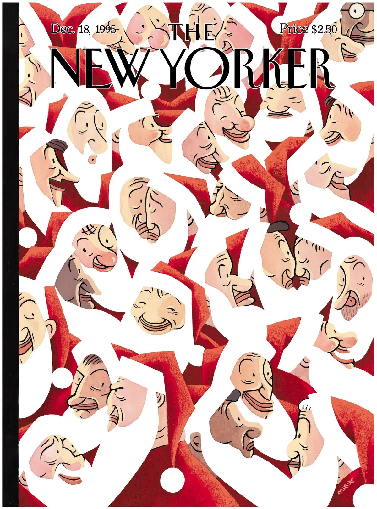 Обложка The New Yorker, 18 декабря 1995: Город Санта-Клаусов, художник Макс