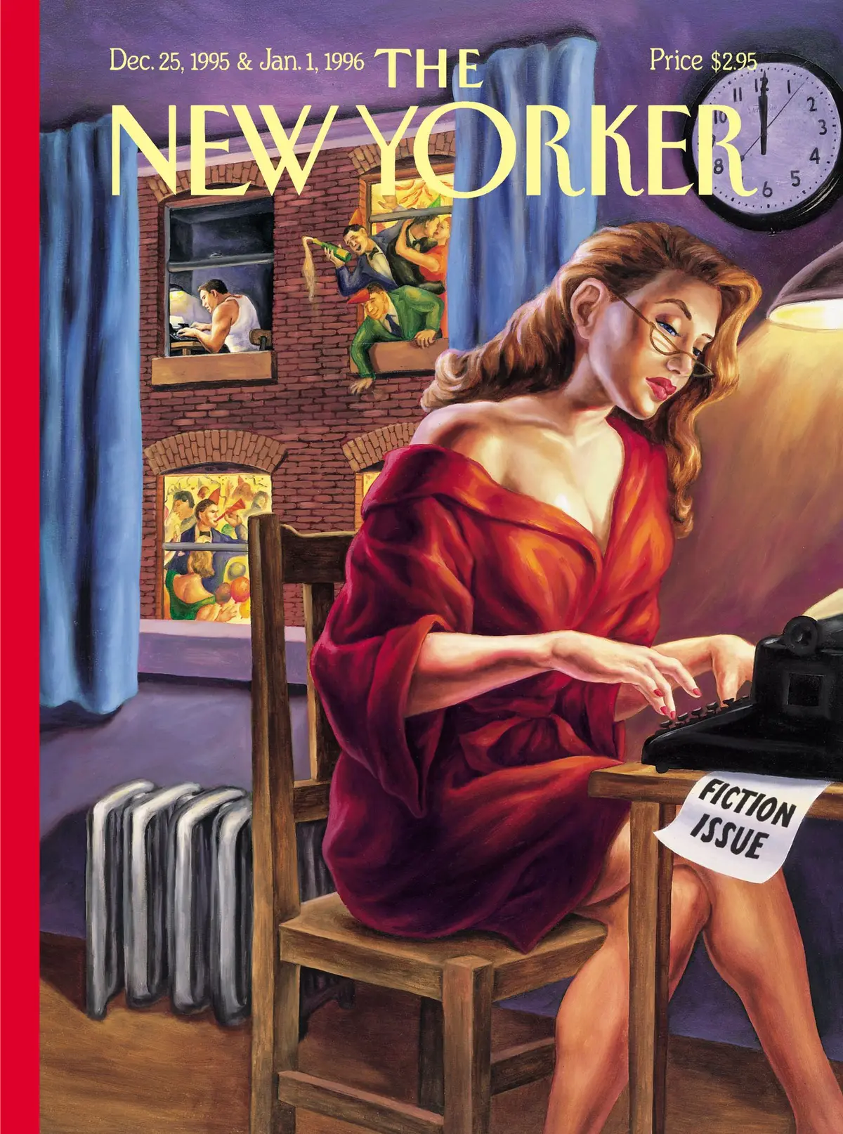 Обложка The New Yorker, 25 декабря 1995: Писательская жизнь, художник Оуэн Смит