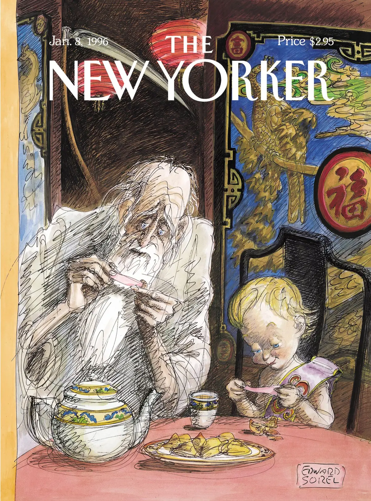 Обложка The New Yorker, 8 января 1996: Перемена судьбы, художник Эдвард Сорел