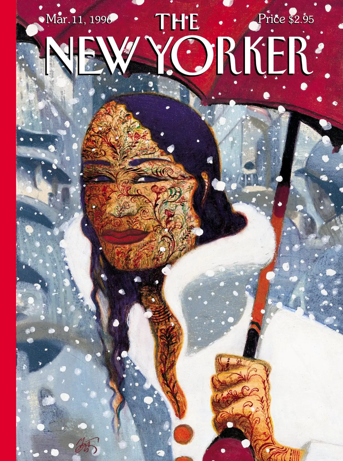 Обложка The New Yorker, 11 марта 1996: Тёплый фронт, художник Лоренцо Маттотти
