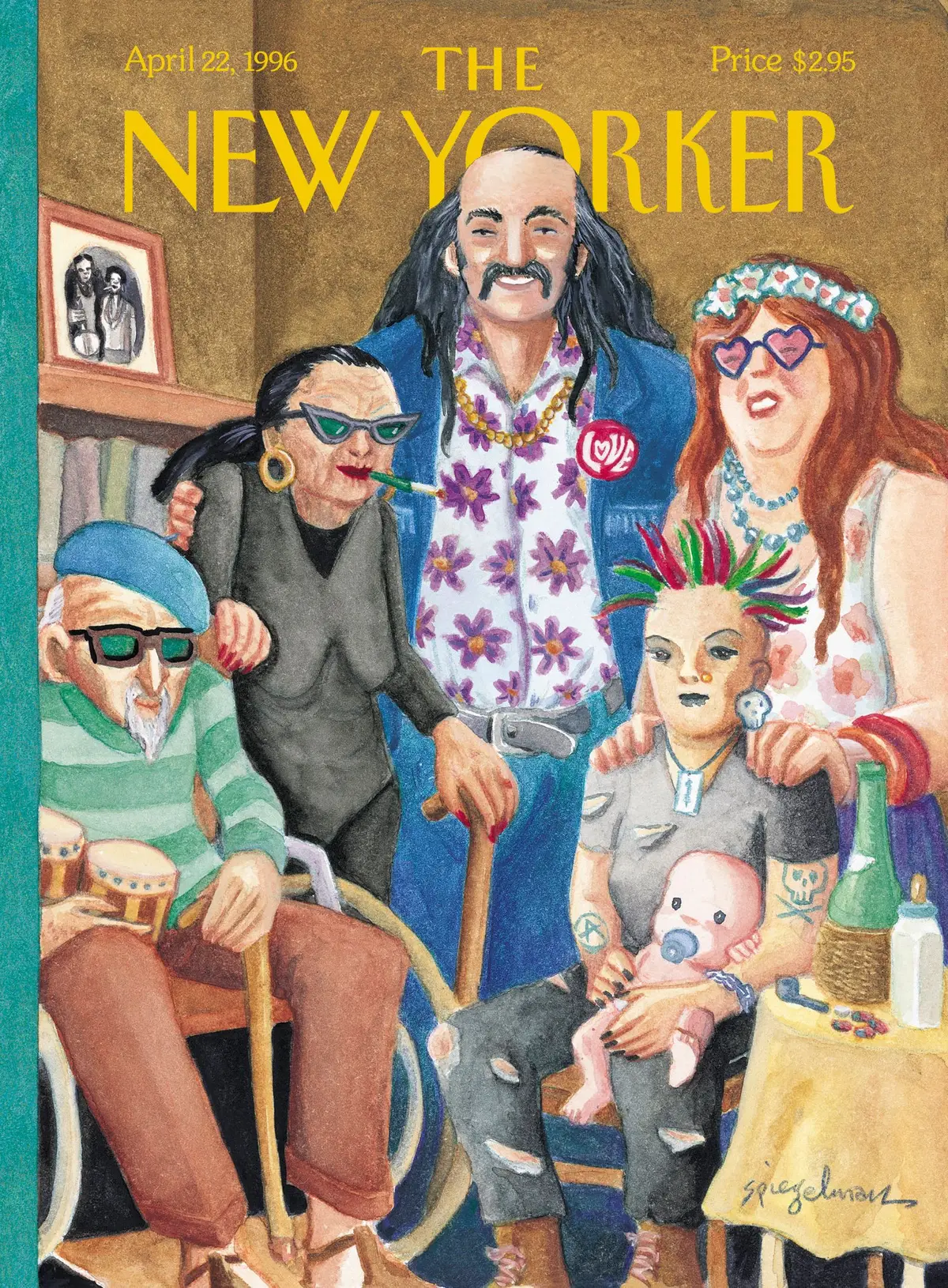 Обложка The New Yorker, 22 апреля 1996: Семейные ценности, художник Арт Шпигельман