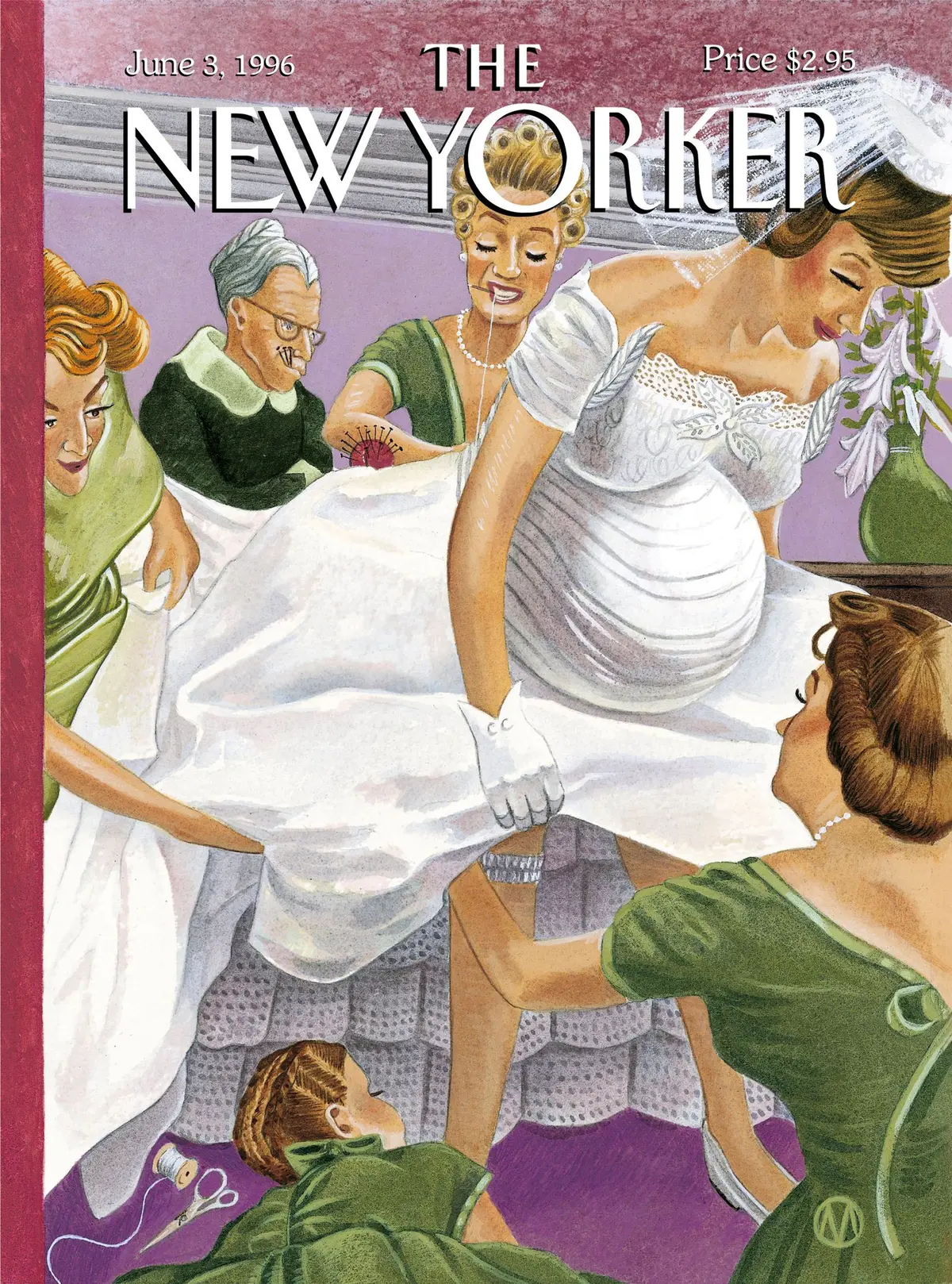 Обложка The New Yorker, 3 июня 1996: У алтаря, художник М. Скотт Миллер