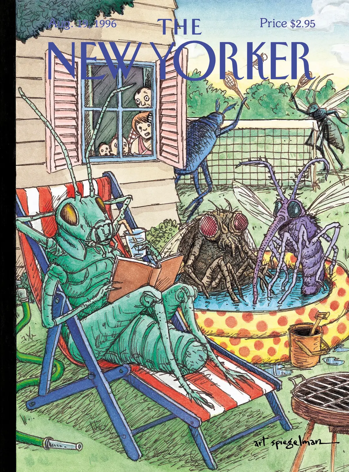Обложка The New Yorker, 19 августа 1996: Летнее жужжание, художник Арт Шпигельман