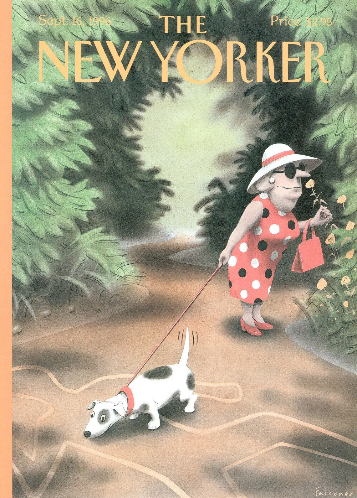 Обложка The New Yorker, 16 сентября 1996: Что-то в воздухе, художник Иэн Фальконер