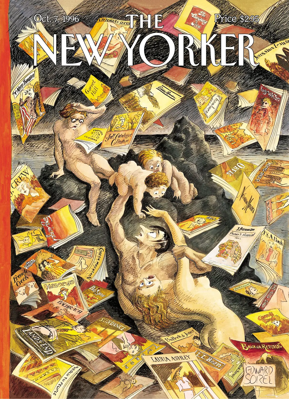 Обложка The New Yorker, 7 октября 1996: Потоп, художник Эдвард Сорел