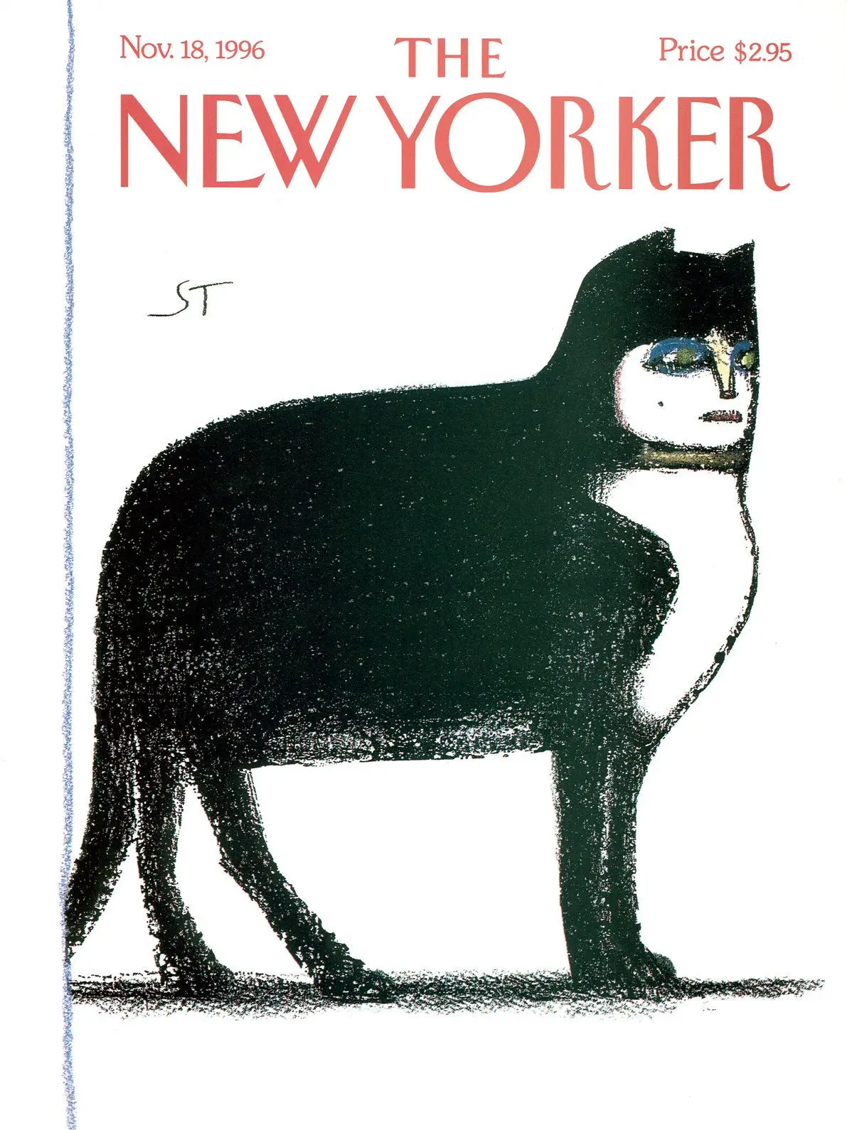 Обложка The New Yorker, 18 ноября 1996: Кот, художник Сол Стейнберг