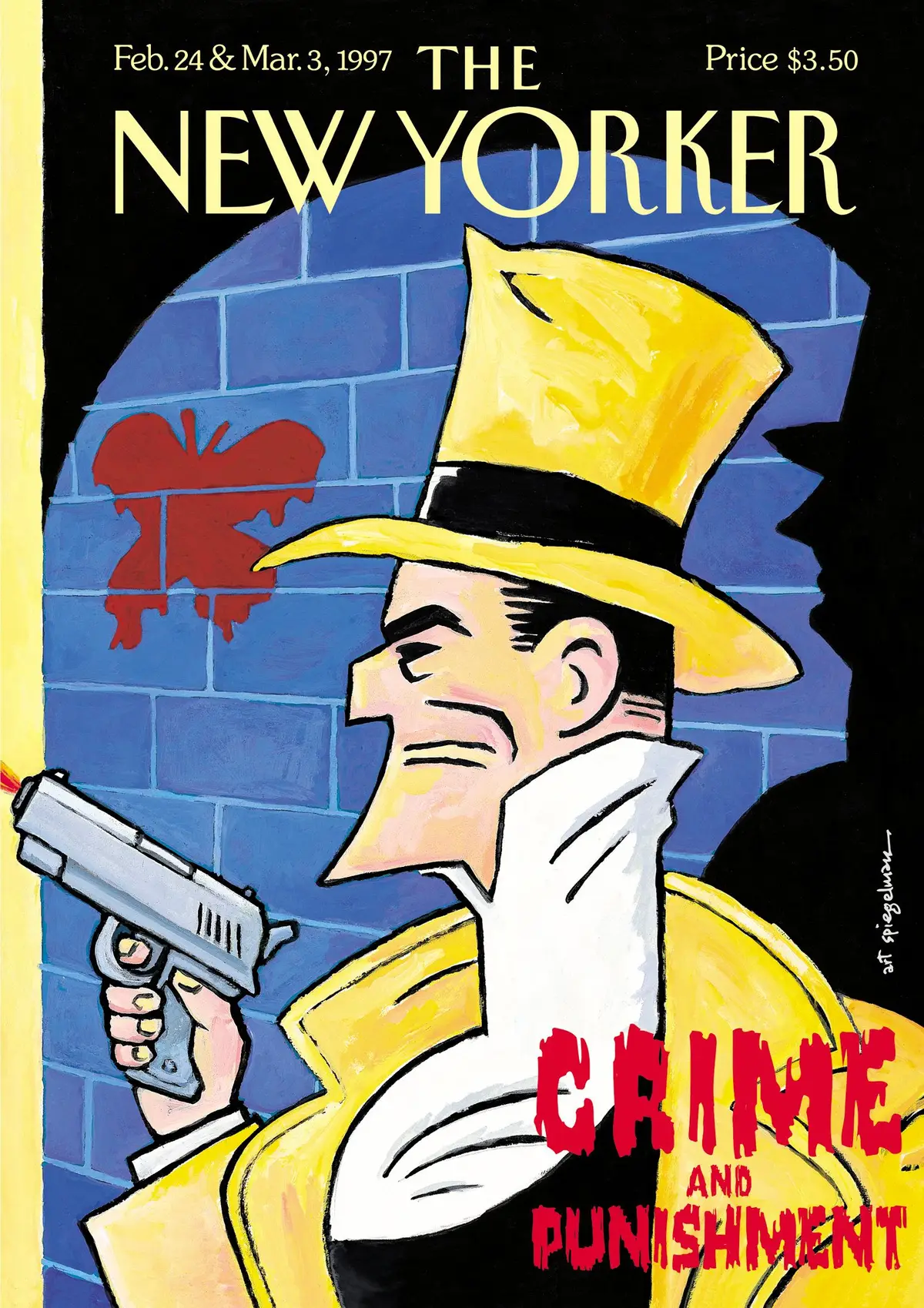 Обложка The New Yorker, 24 февраля 1997: Дик Тилли, художник Арт Шпигельман