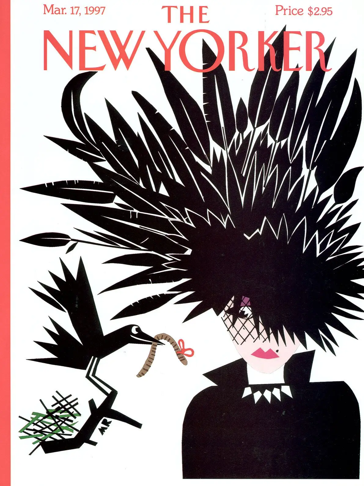 Обложка The New Yorker, 17 марта 1997: Птичий шик, художник Майкл Робертс