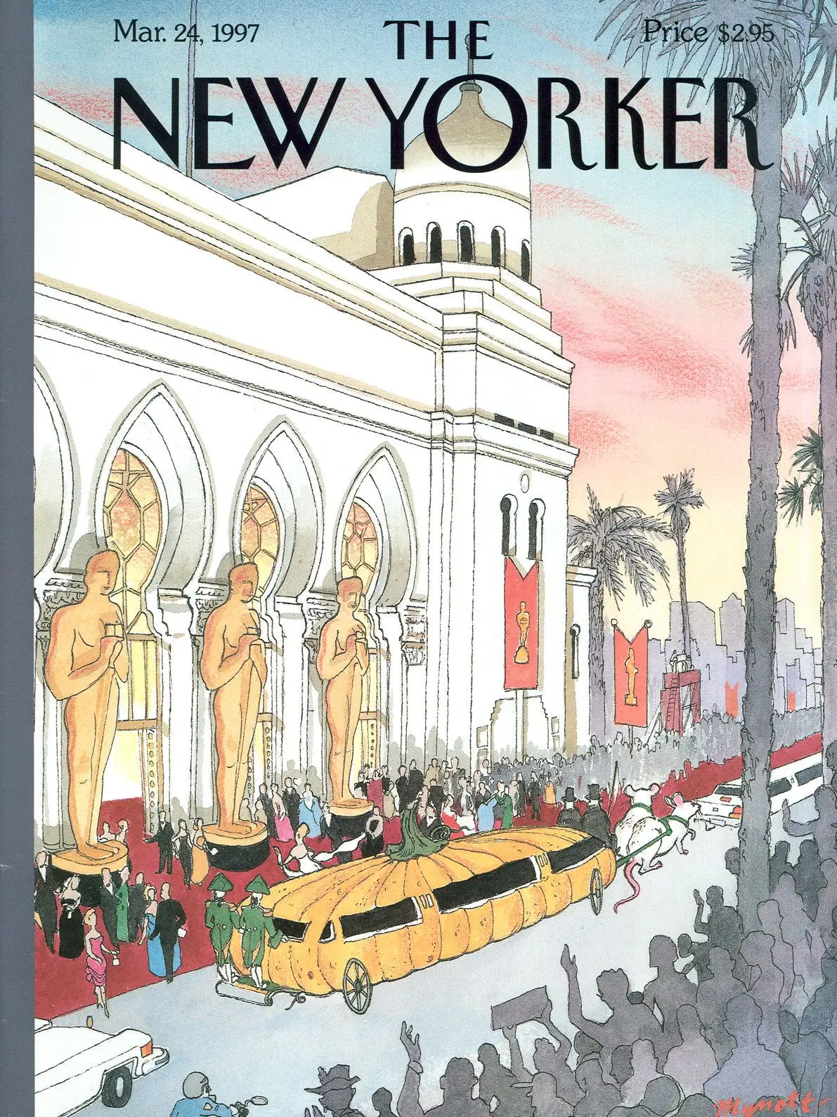 Обложка The New Yorker, 24 марта 1997: Большой вечер, художник Лоуренс Майнотт