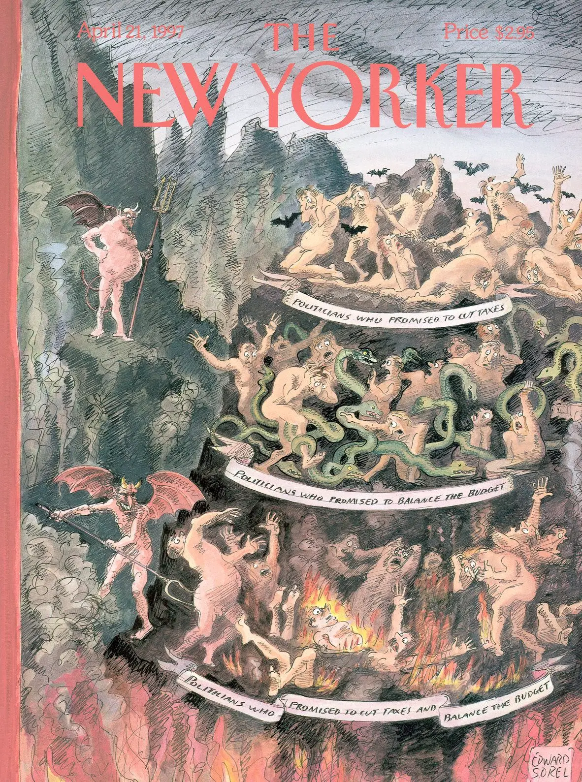 Обложка The New Yorker, 21 апреля 1997: Непрощённый, художник Эдвард Сорел