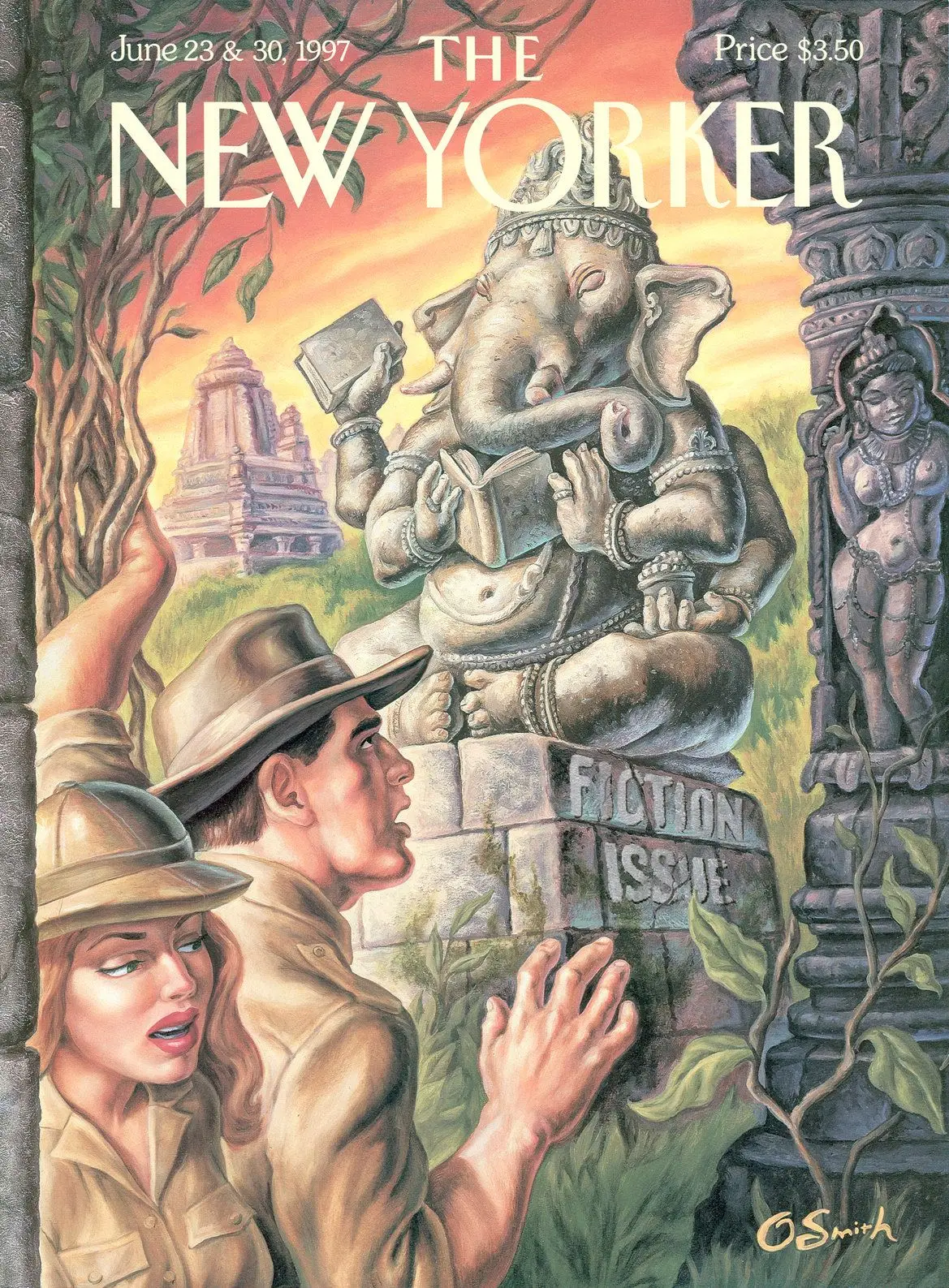 Обложка The New Yorker, 23 июня 1997: Слоновье пророчество, художник Оуэн Смит