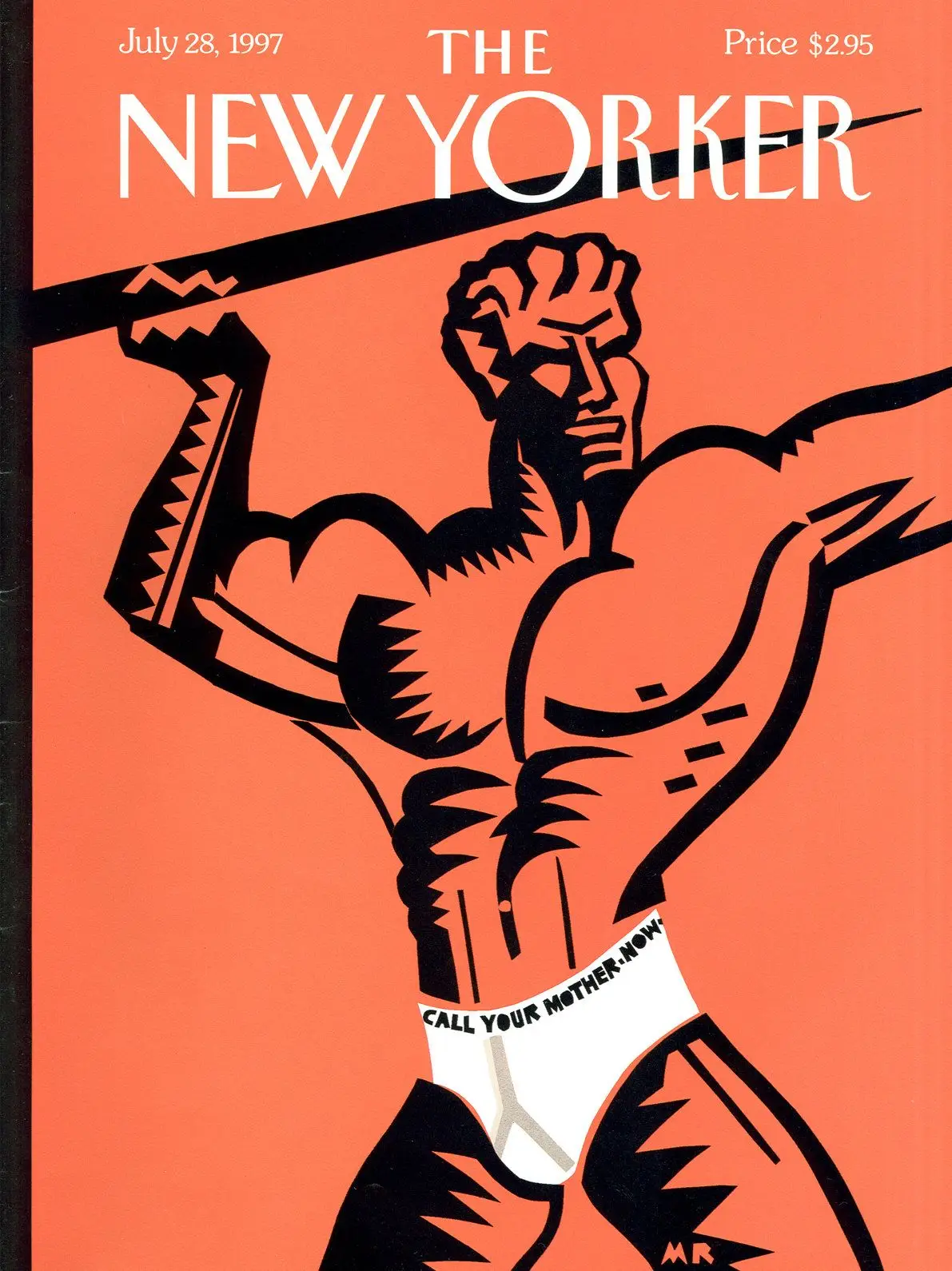 Обложка The New Yorker, 28 июля 1997: Ниже пояса, художник Майкл Робертс