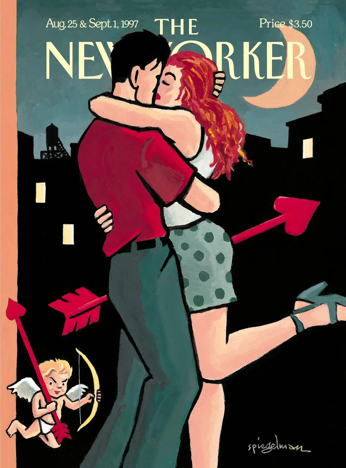 Обложка The New Yorker, 25 августа 1997: Кавалер и Эрос, художник Арт Шпигельман