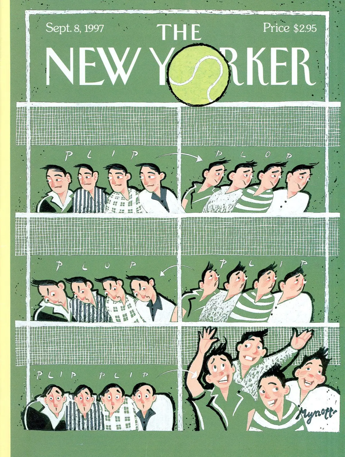 Обложка The New Yorker, 8 сентября 1997: Гейм, сет и матч, художник Лоуренс Майнотт