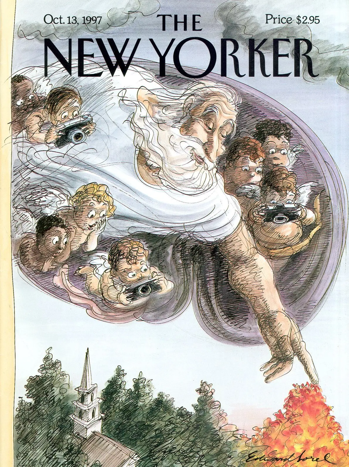 Обложка The New Yorker, 13 октября 1997: Осенние краски, художник Эдвард Сорел