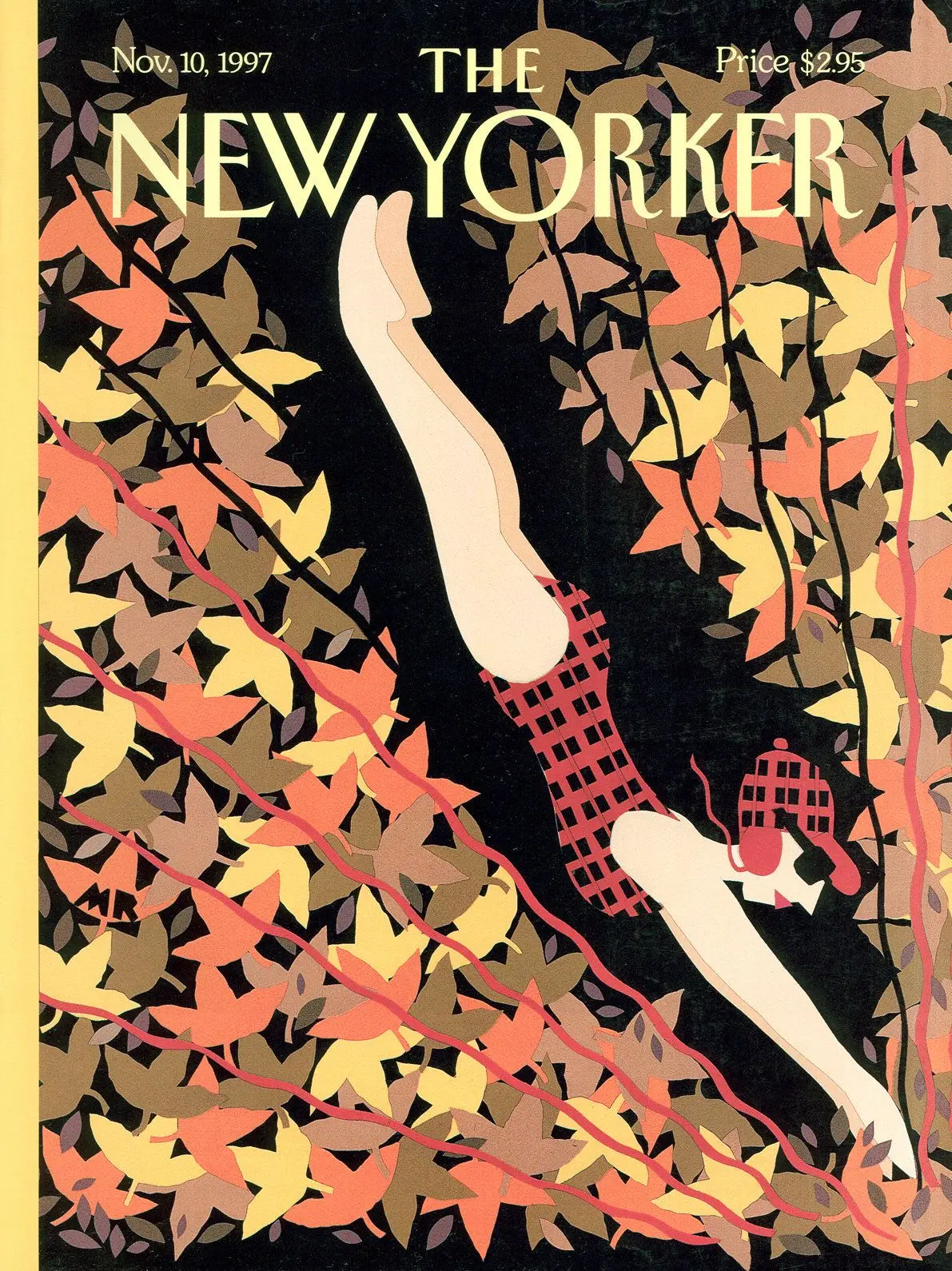 Обложка The New Yorker, 10 ноября 1997: Осенний наряд, художник Майкл Робертс
