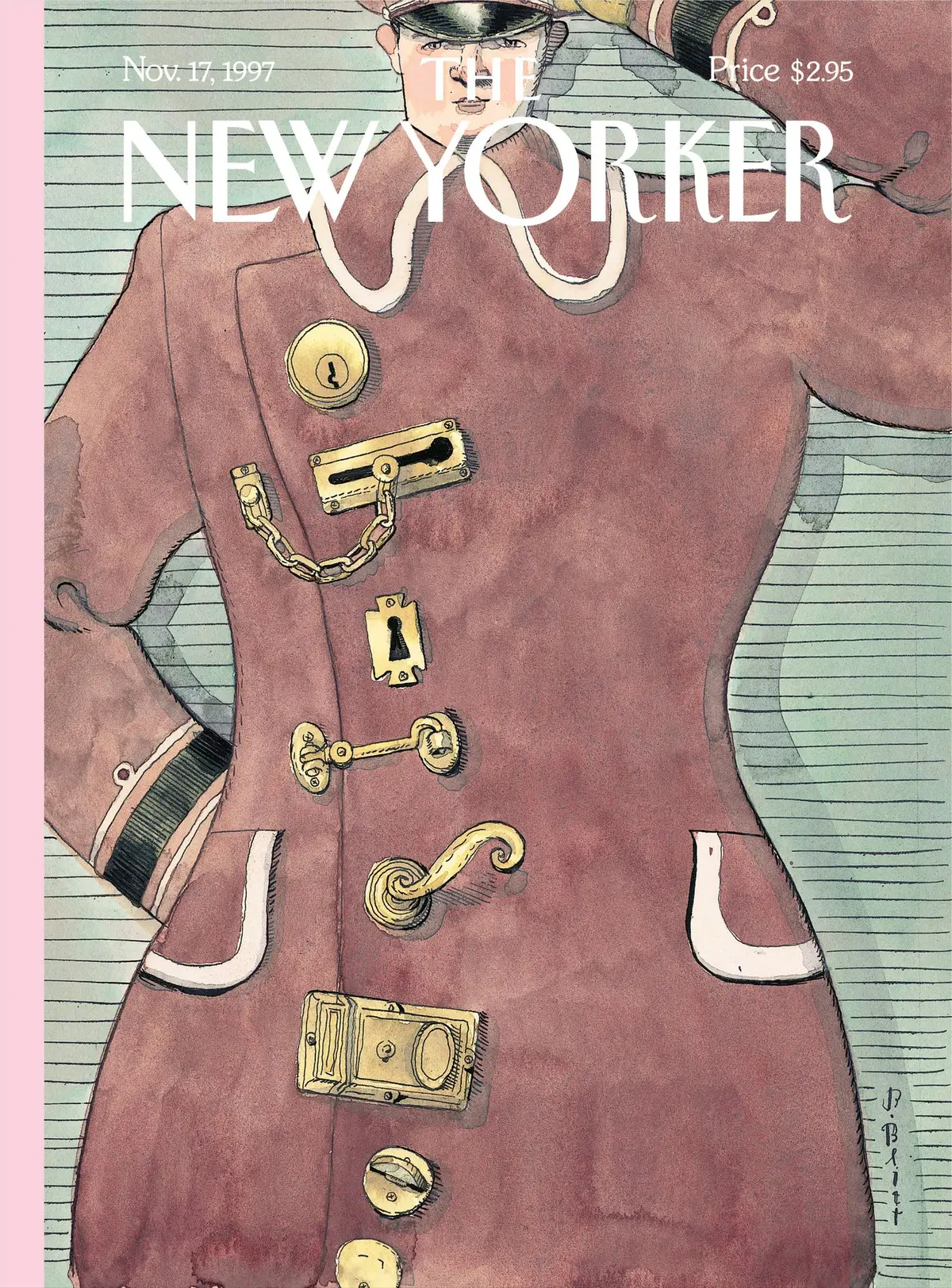 Обложка The New Yorker, 17 ноября 1997: Взаперти, художник Барри Блитт