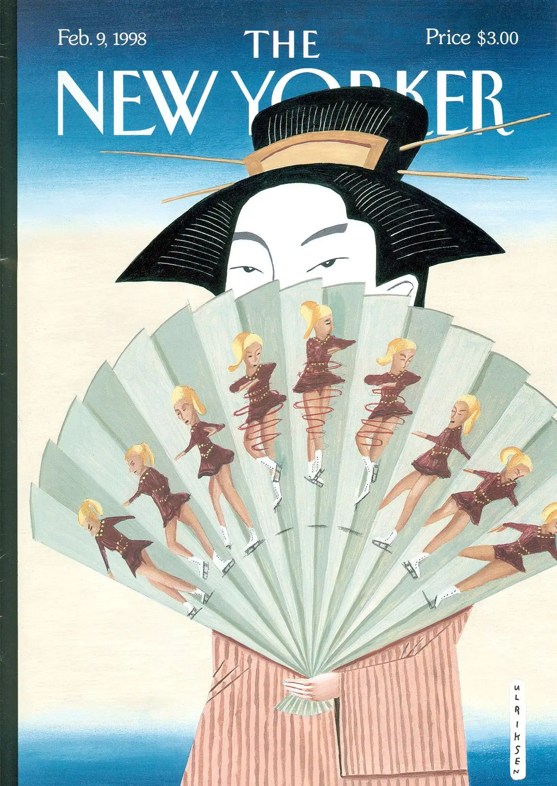 Обложка The New Yorker, 9 февраля 1998: Поклонник фигурного катания, художник Марк Ульриксен
