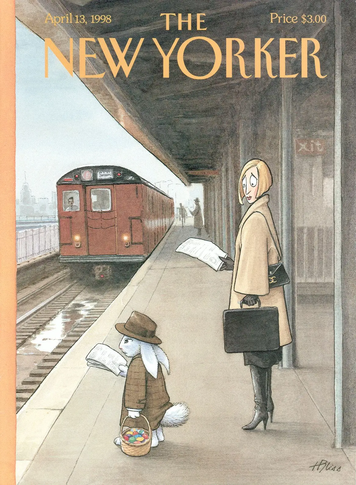 Обложка The New Yorker, 13 апреля 1998: Новый день — новое яйцо, художник Гарри Блисс