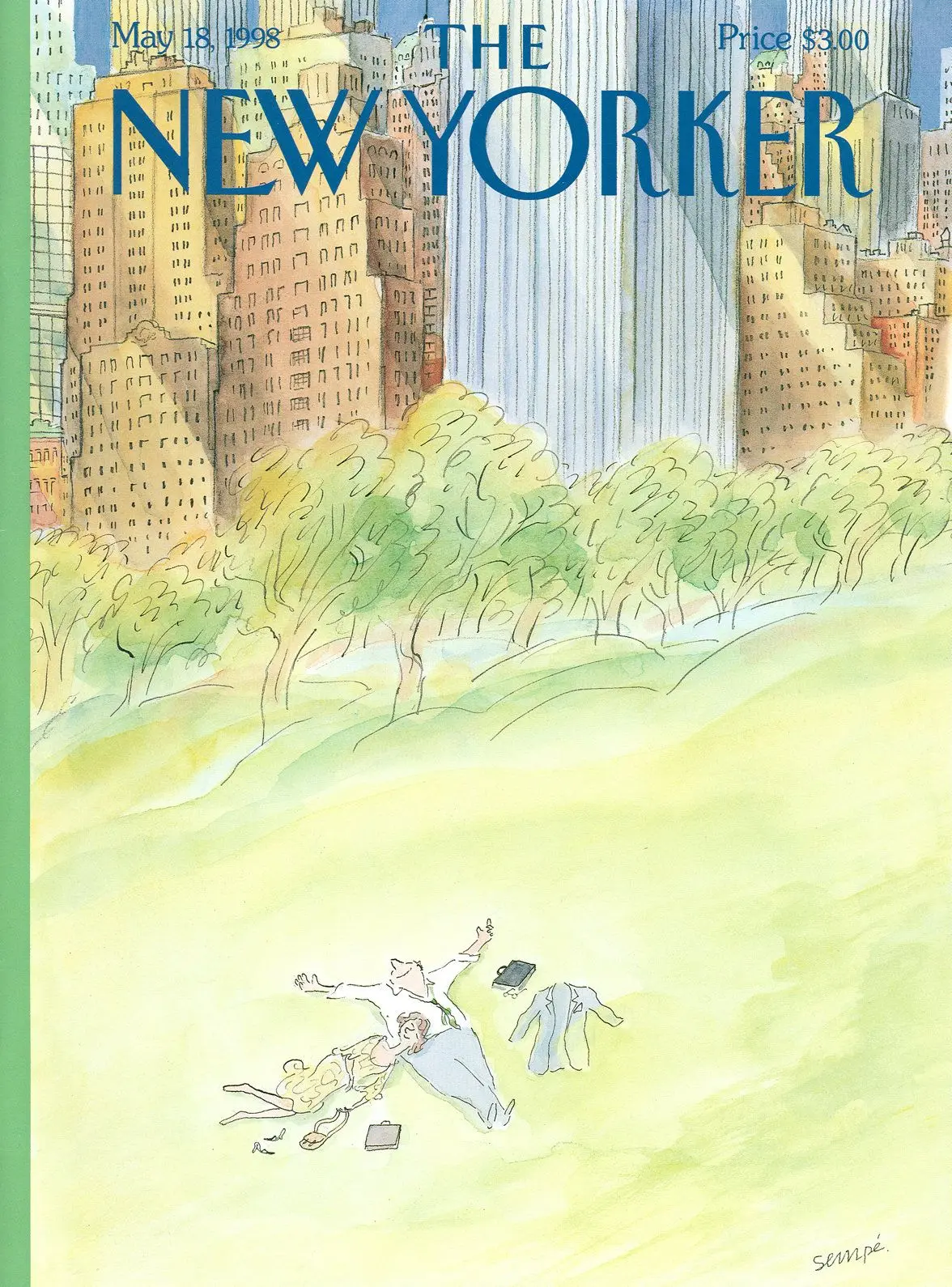 Обложка The New Yorker, 18 мая 1998: Благополучие, художник Жан-Жак Сампе