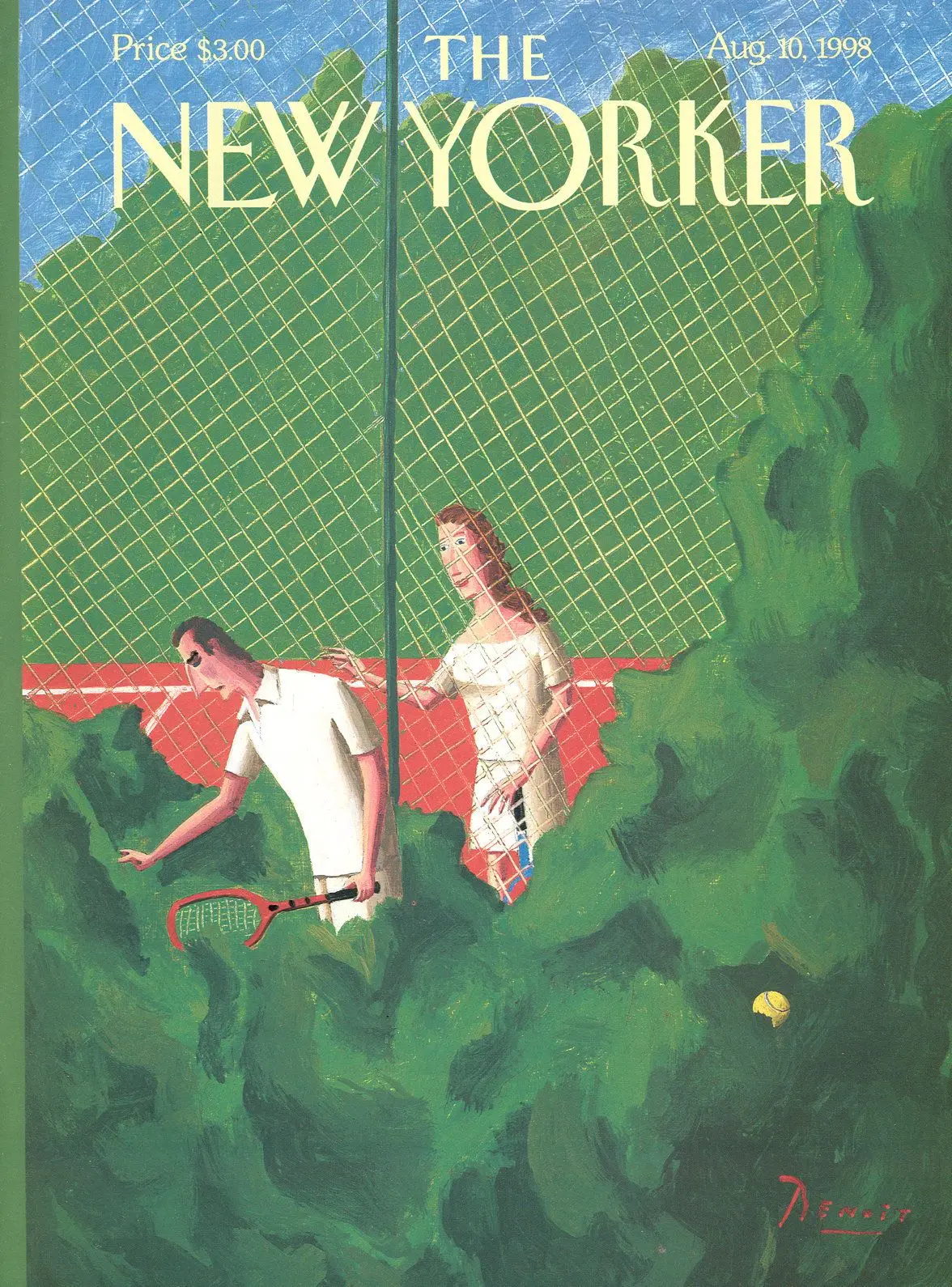 Обложка The New Yorker, 10 августа 1998: Больше у соперника, художник Бенуа ван Иннис