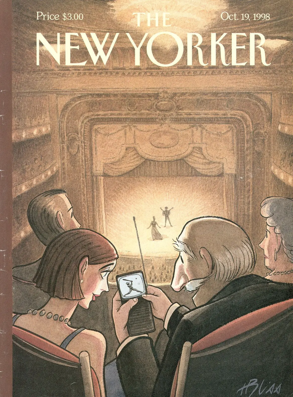 Обложка The New Yorker, 19 октября 1998: Два матча подряд, художник Гарри Блисс