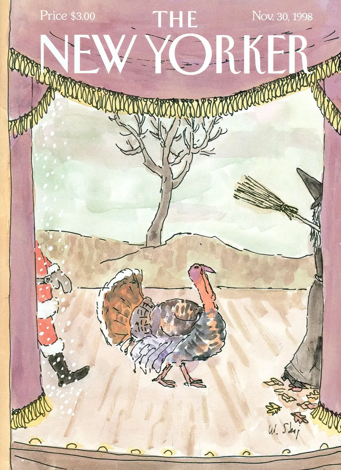 Обложка The New Yorker, 30 ноября 1998: Акт второй, художник Уильям Стейг