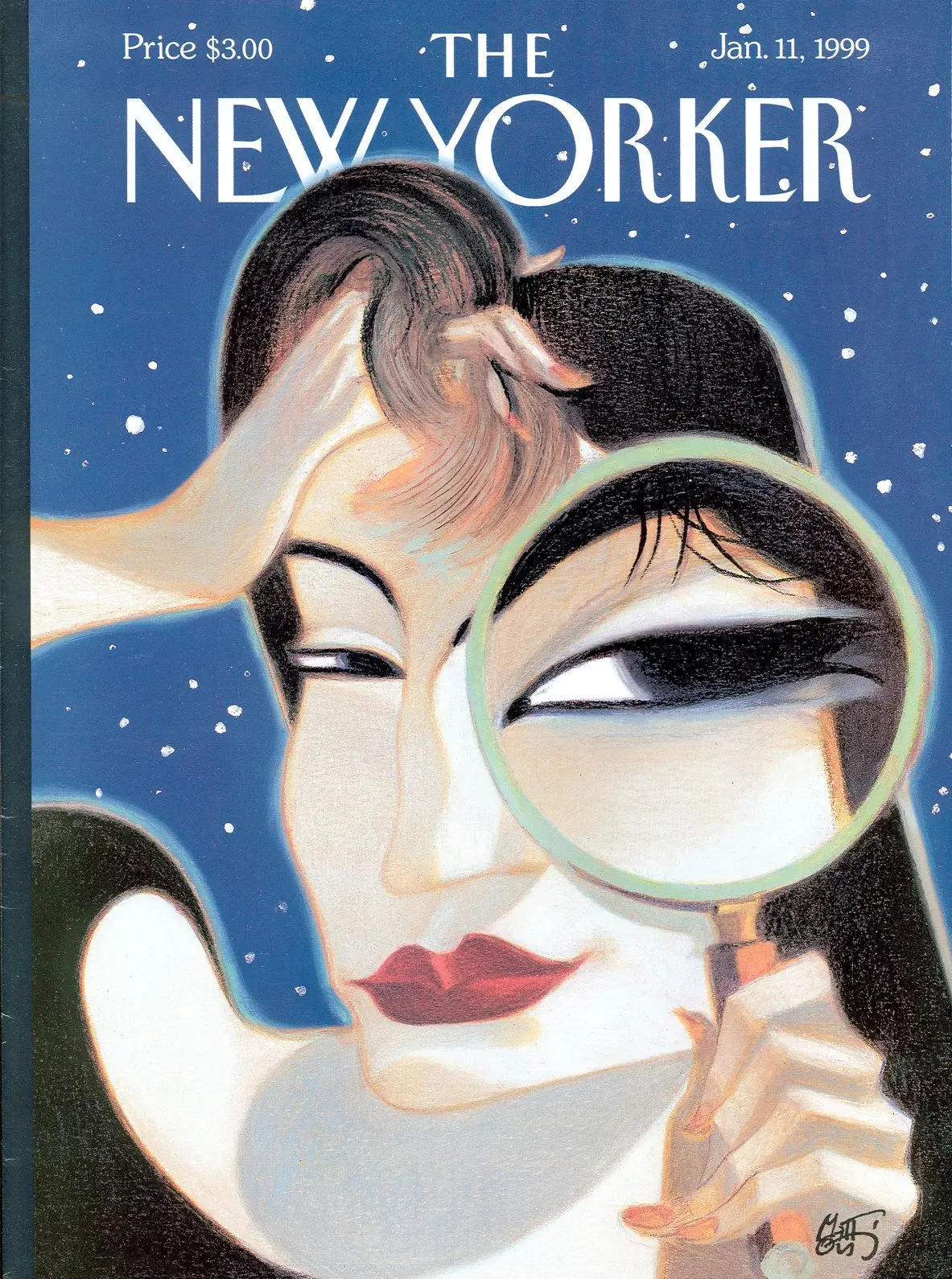Обложка The New Yorker, 11 января 1999: Подзорная труба, художник Лоренцо Маттотти