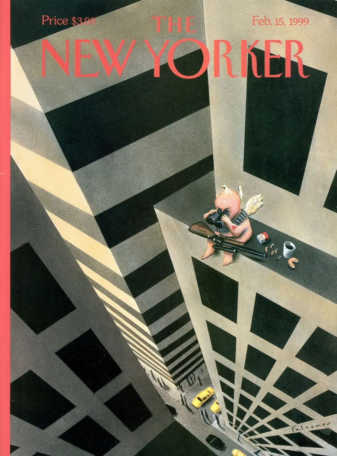 Обложка The New Yorker, 15 февраля 1999: Сердечный приступ, художник Иэн Фальконер
