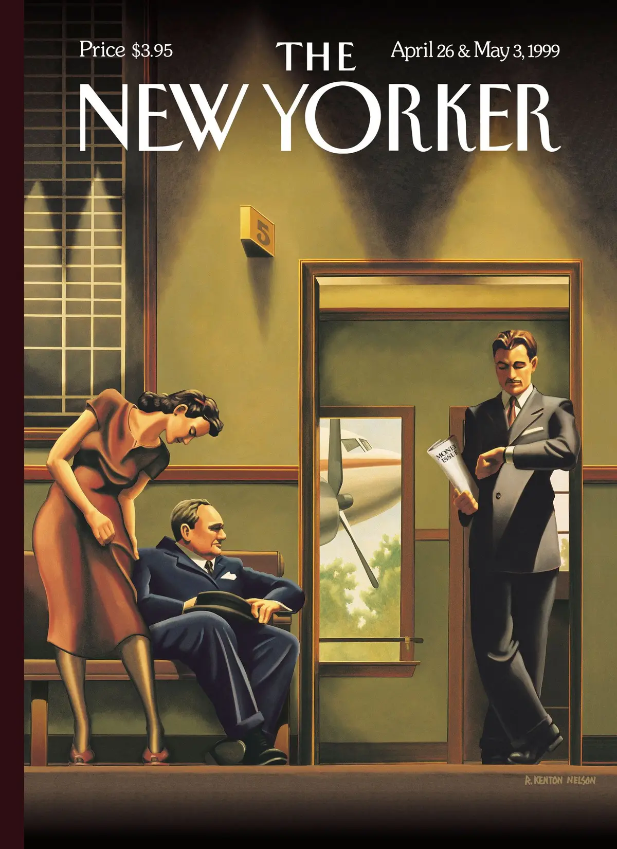 Обложка The New Yorker, 26 апреля 1999: Время — деньги, художник Р. Кентон Нельсон
