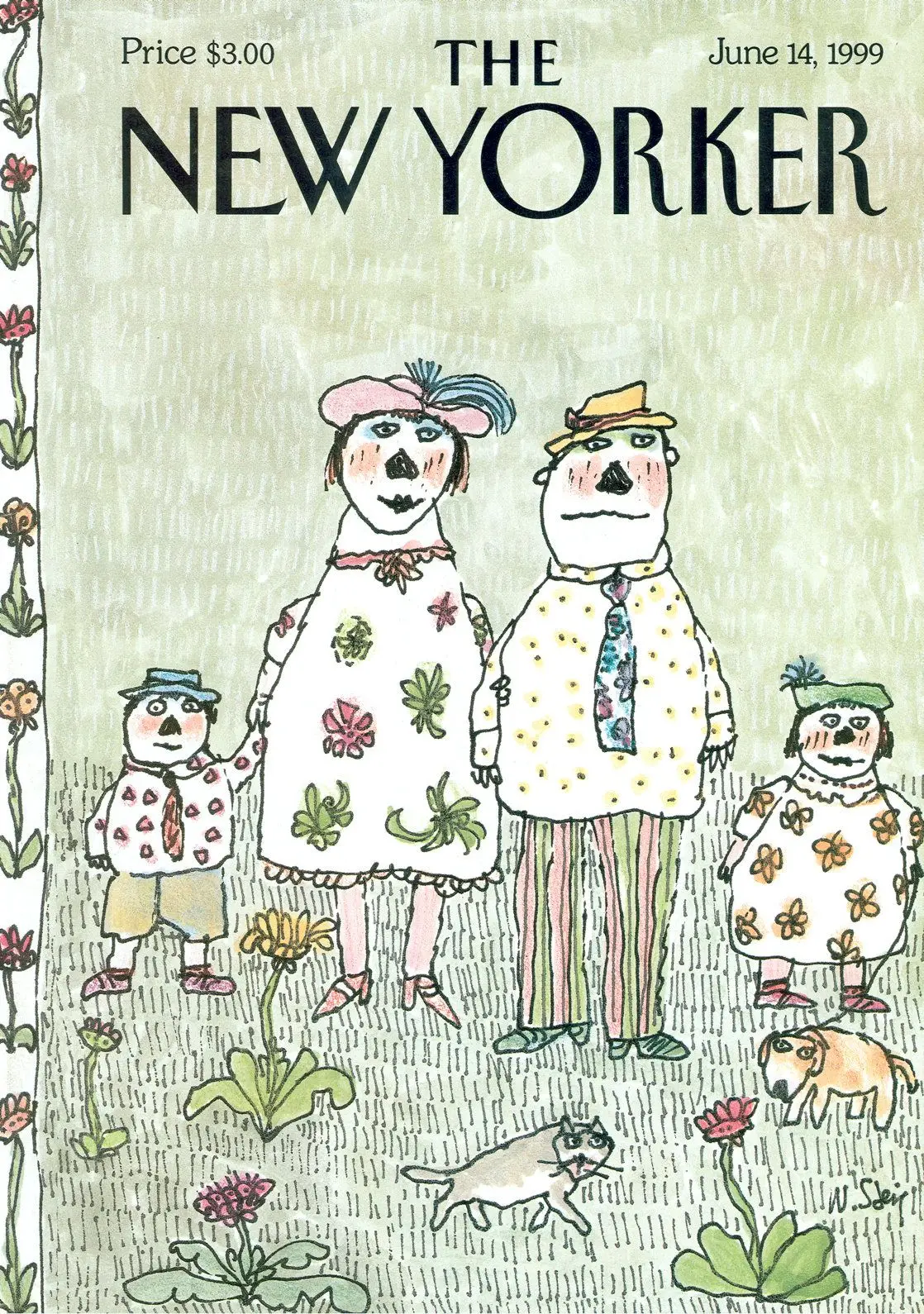 Обложка The New Yorker, 14 июня 1999: Семейный портрет, художник Уильям Стейг
