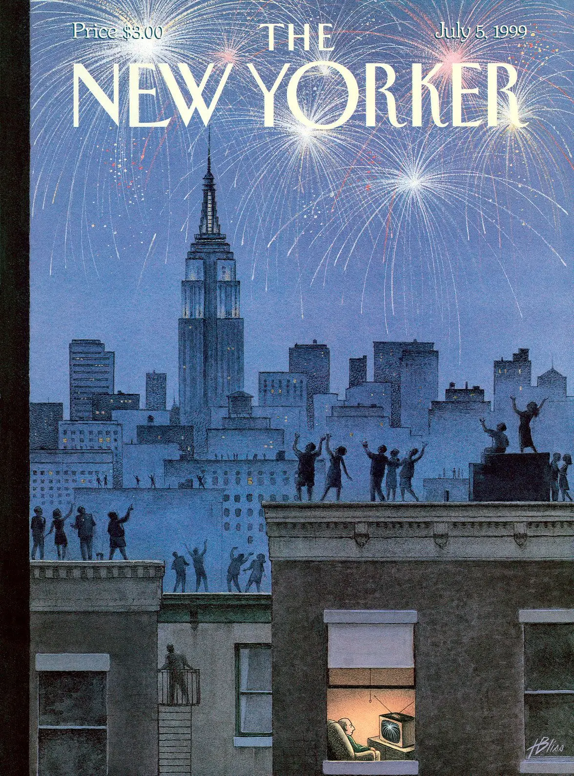 Обложка The New Yorker, 5 июля 1999: День независимости, художник Гарри Блисс