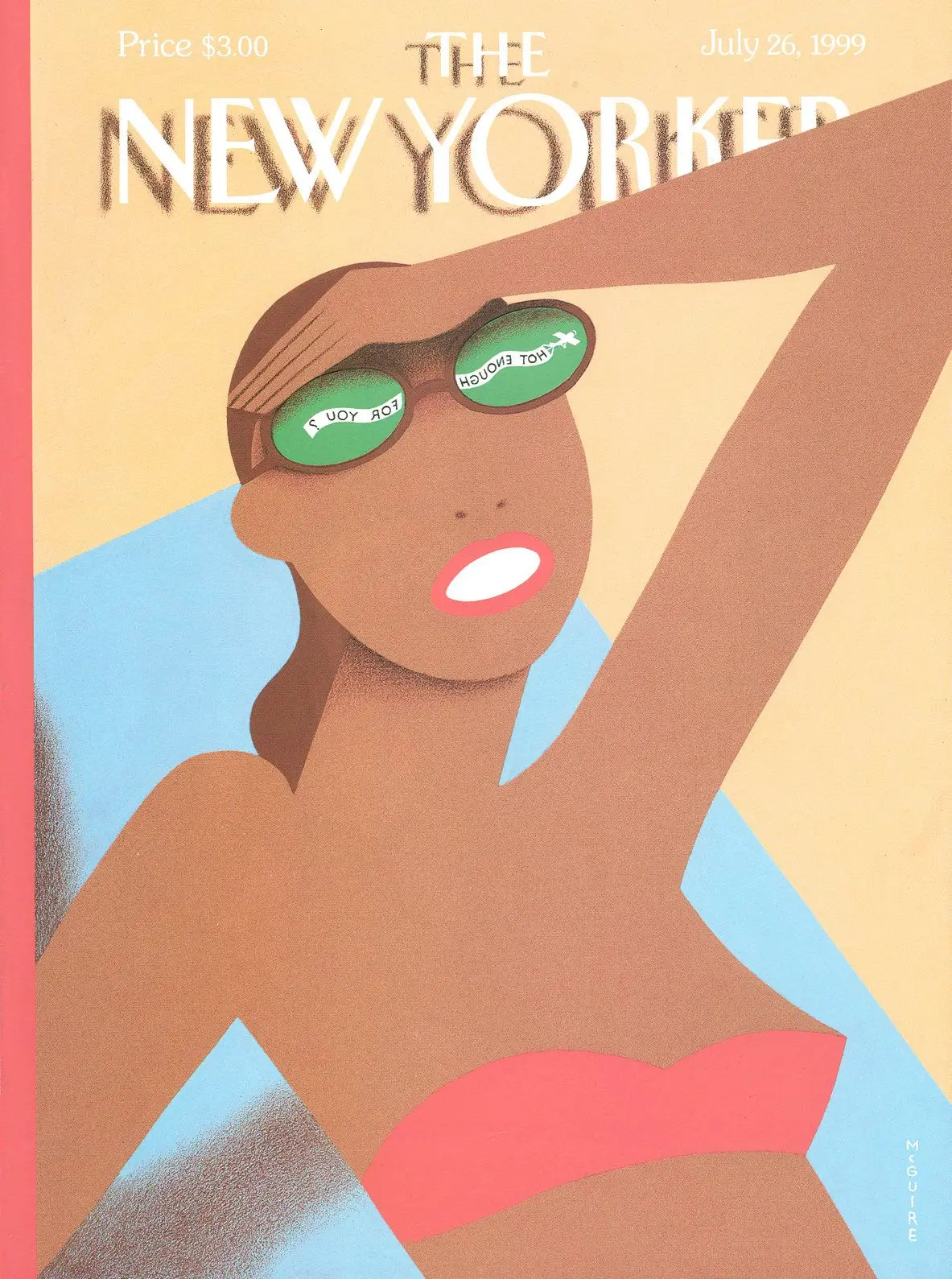 Обложка The New Yorker, 26 июля 1999: Достаточно жарко?, художник Ричард Макгуайр
