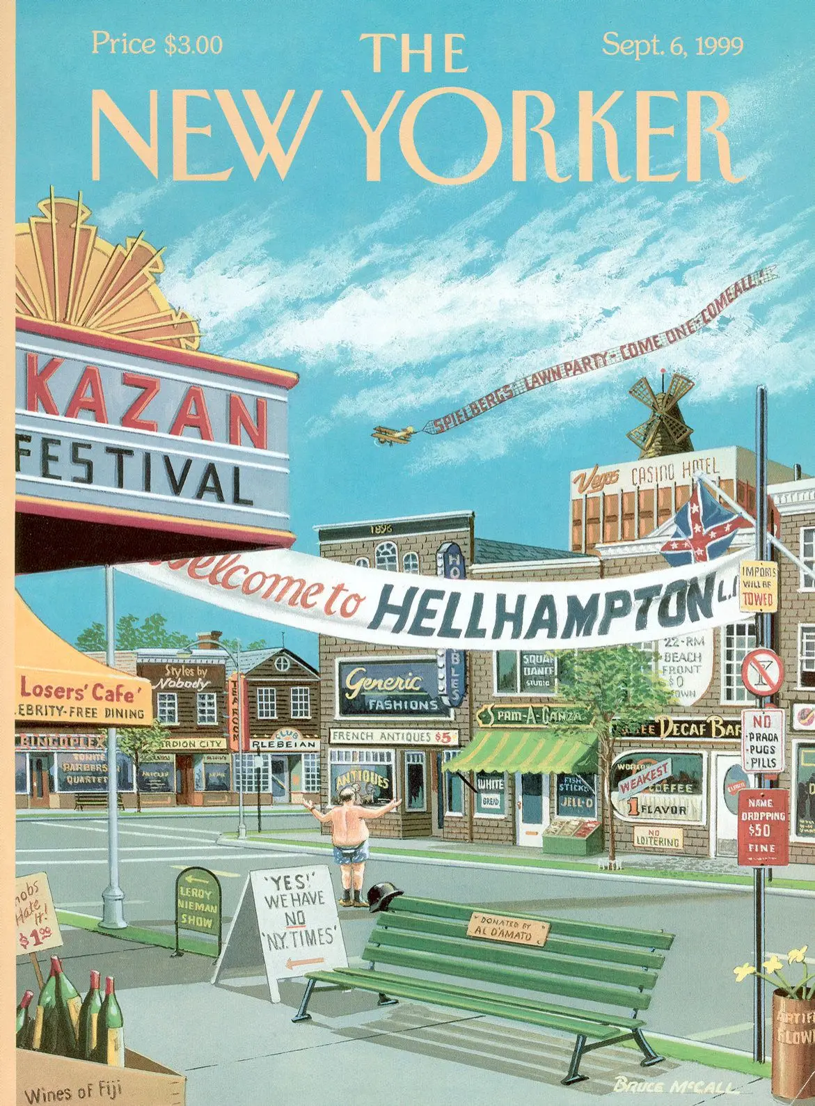Обложка The New Yorker, 6 сентября 1999: Добро пожаловать в Адхэмптон, художник Брюс Макколл